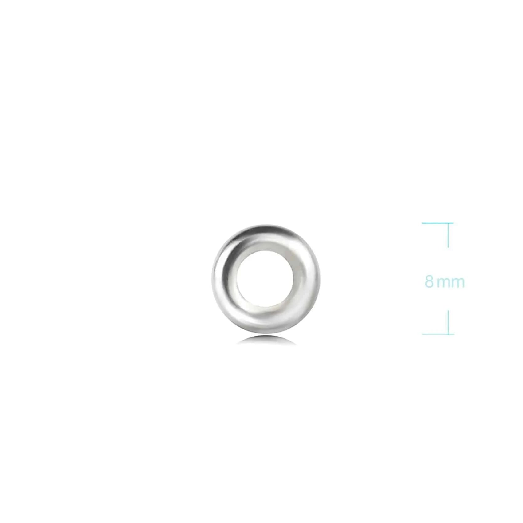 Strong Close Jump Rings in Sterling Silver ‚ 8mm Diameter ‚ 1.5mm Thickness