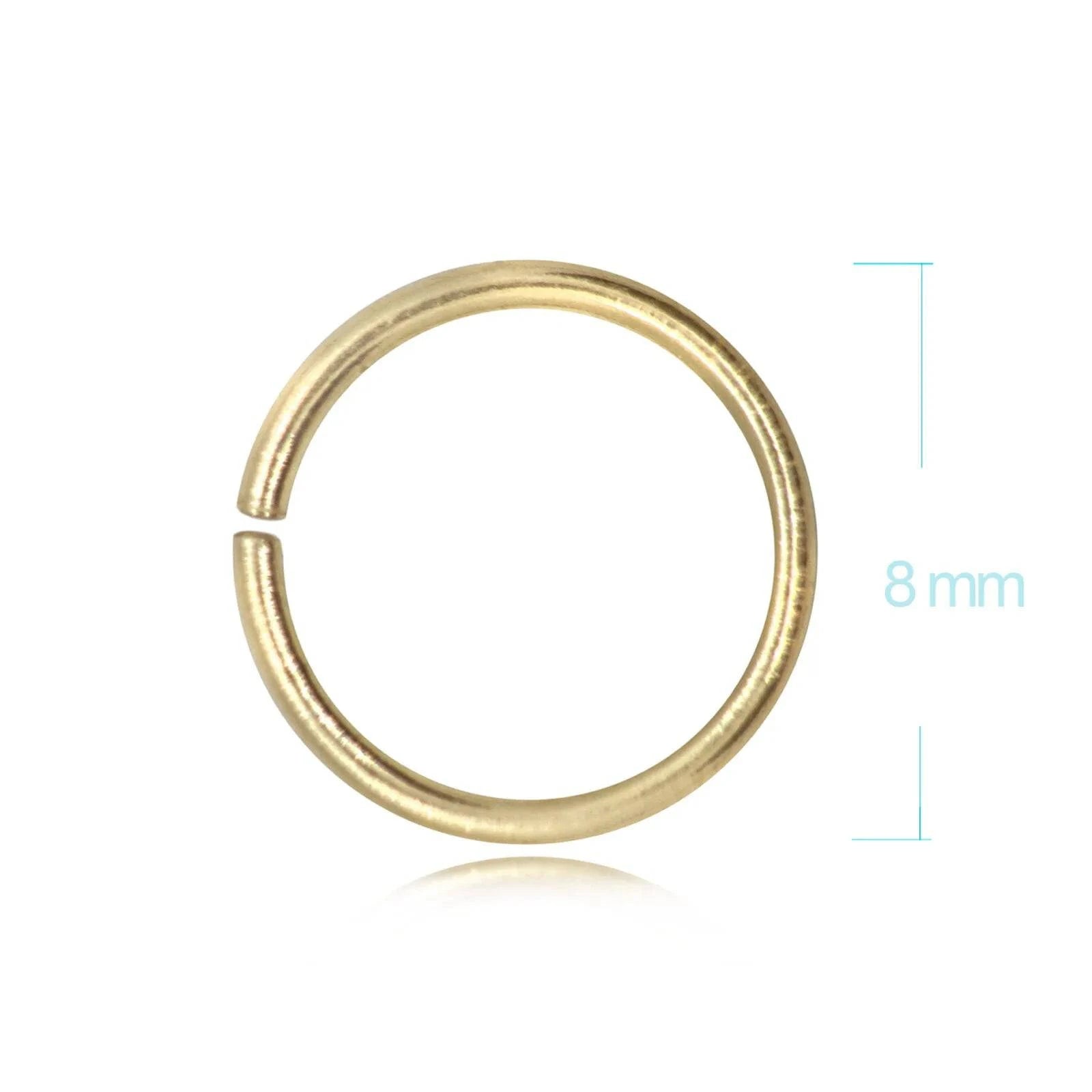 Strong Open Jump Rings in Gold Vermeil - 8mm Diameter - 1.5mm Thickness