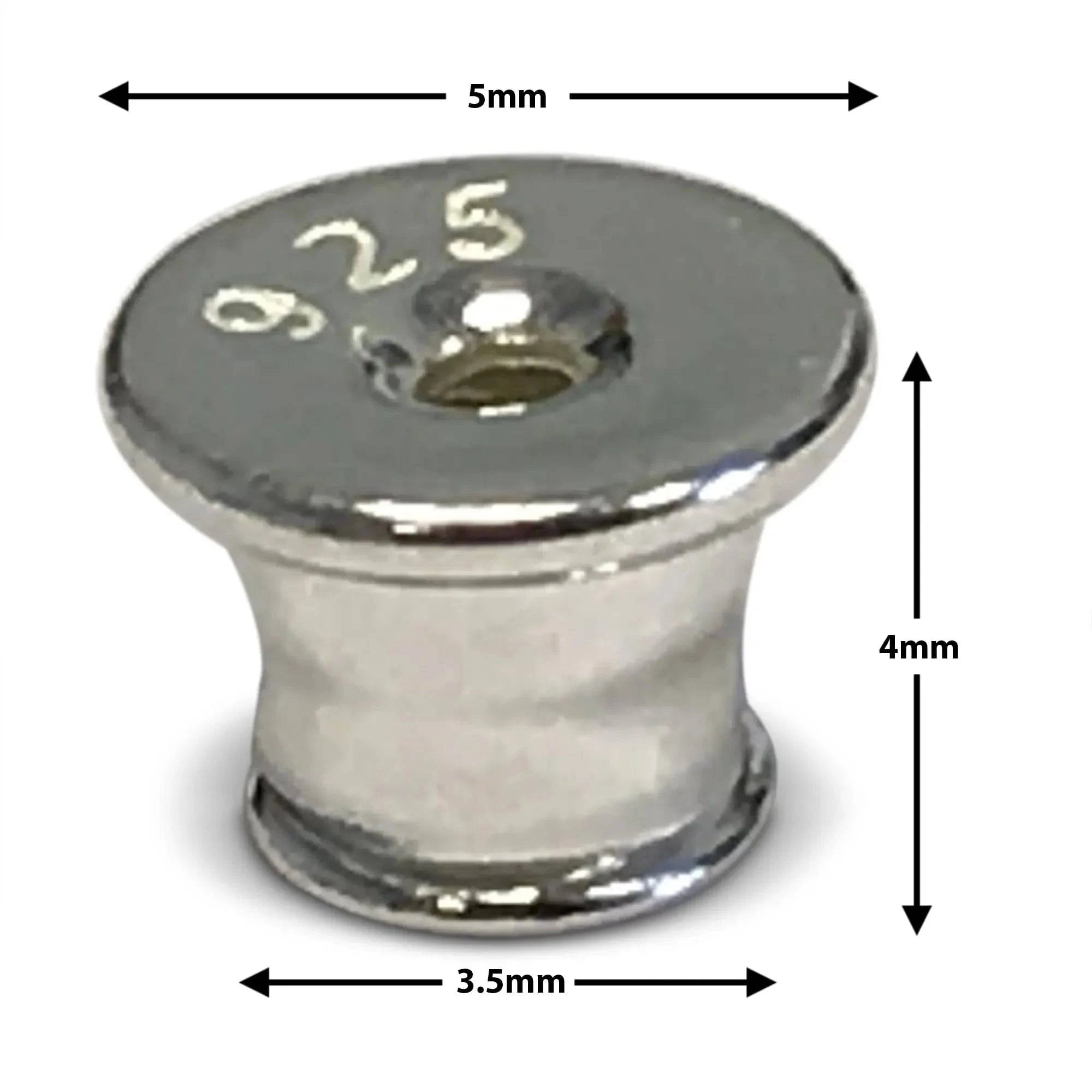 Stud Stoppers / Push-on Earring Bullets in Sterling Silver