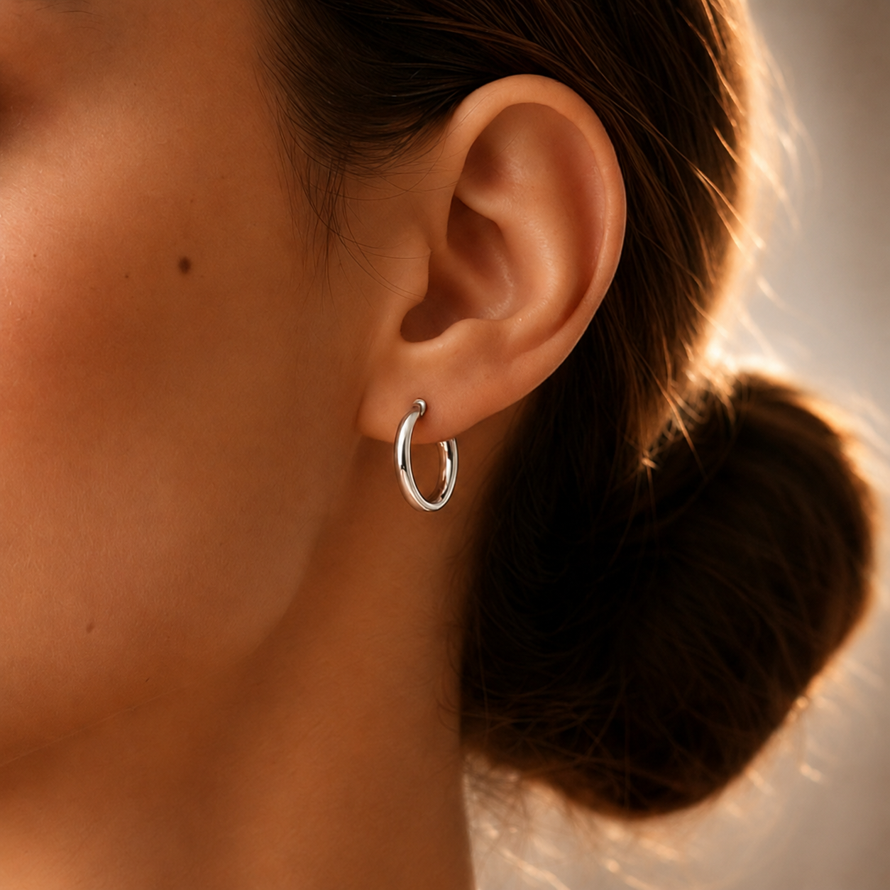 The Resonance Hoop Earrings in Sterling Silver