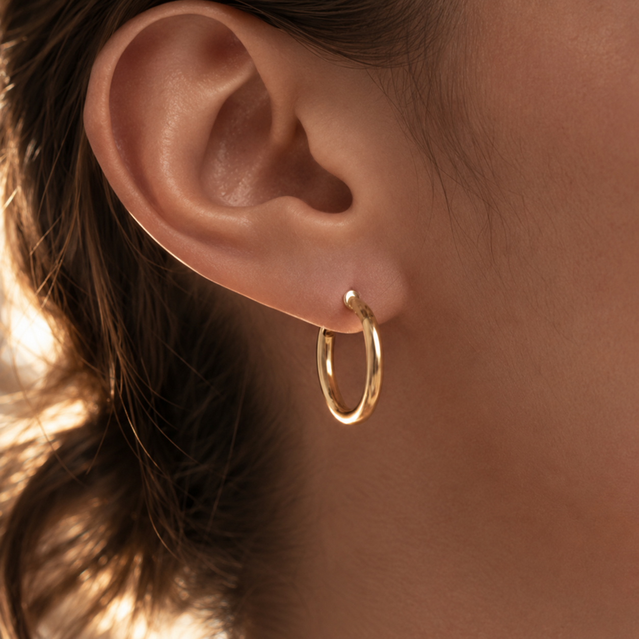 The Resonance Hoop Earrings in Gold Vermeil