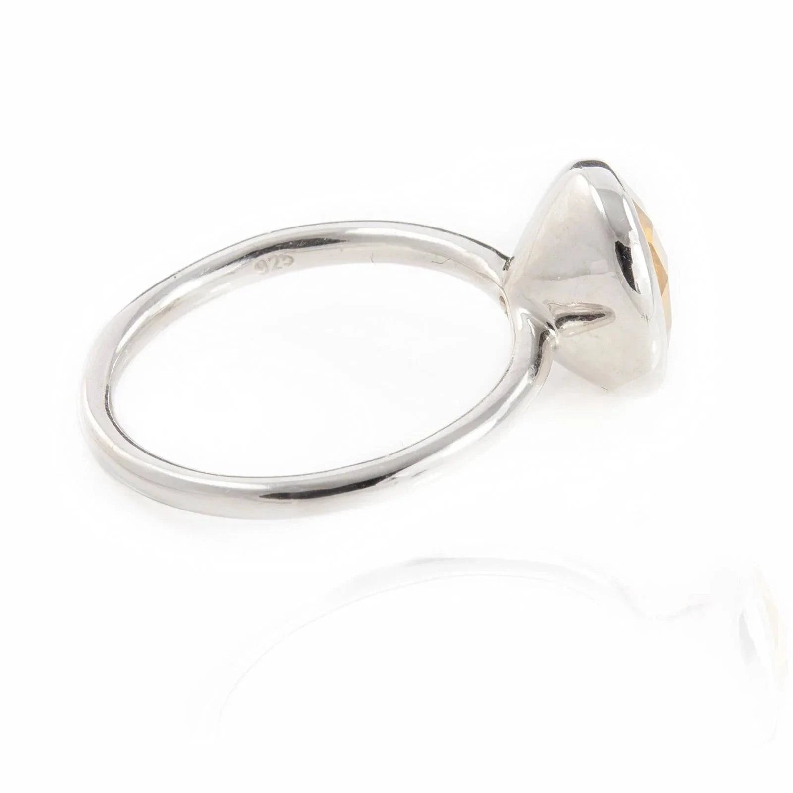 Desert Sun Quartz Ring in Sterling Silver