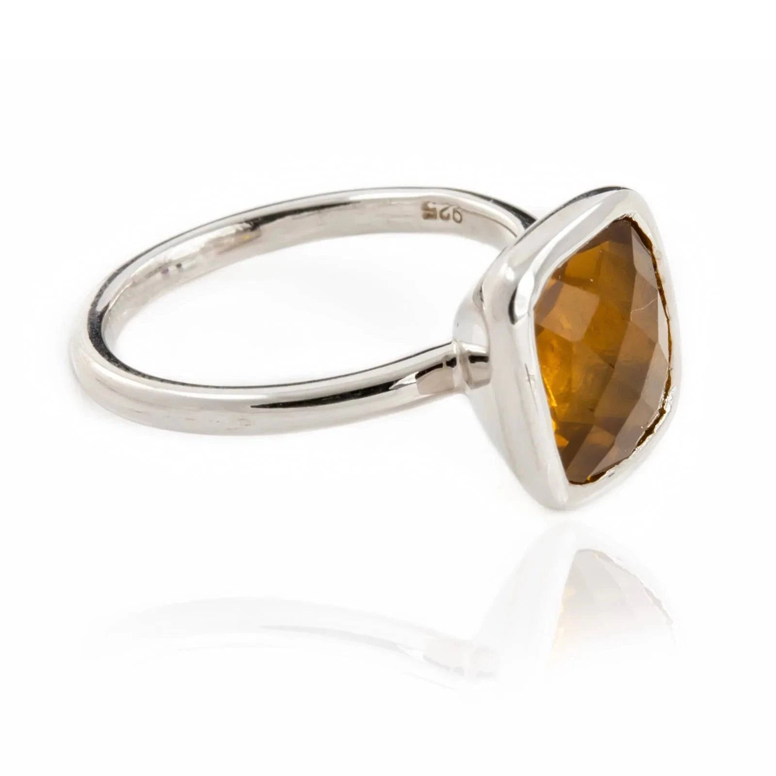 Desert Sunset Quartz Ring in Sterling Silver