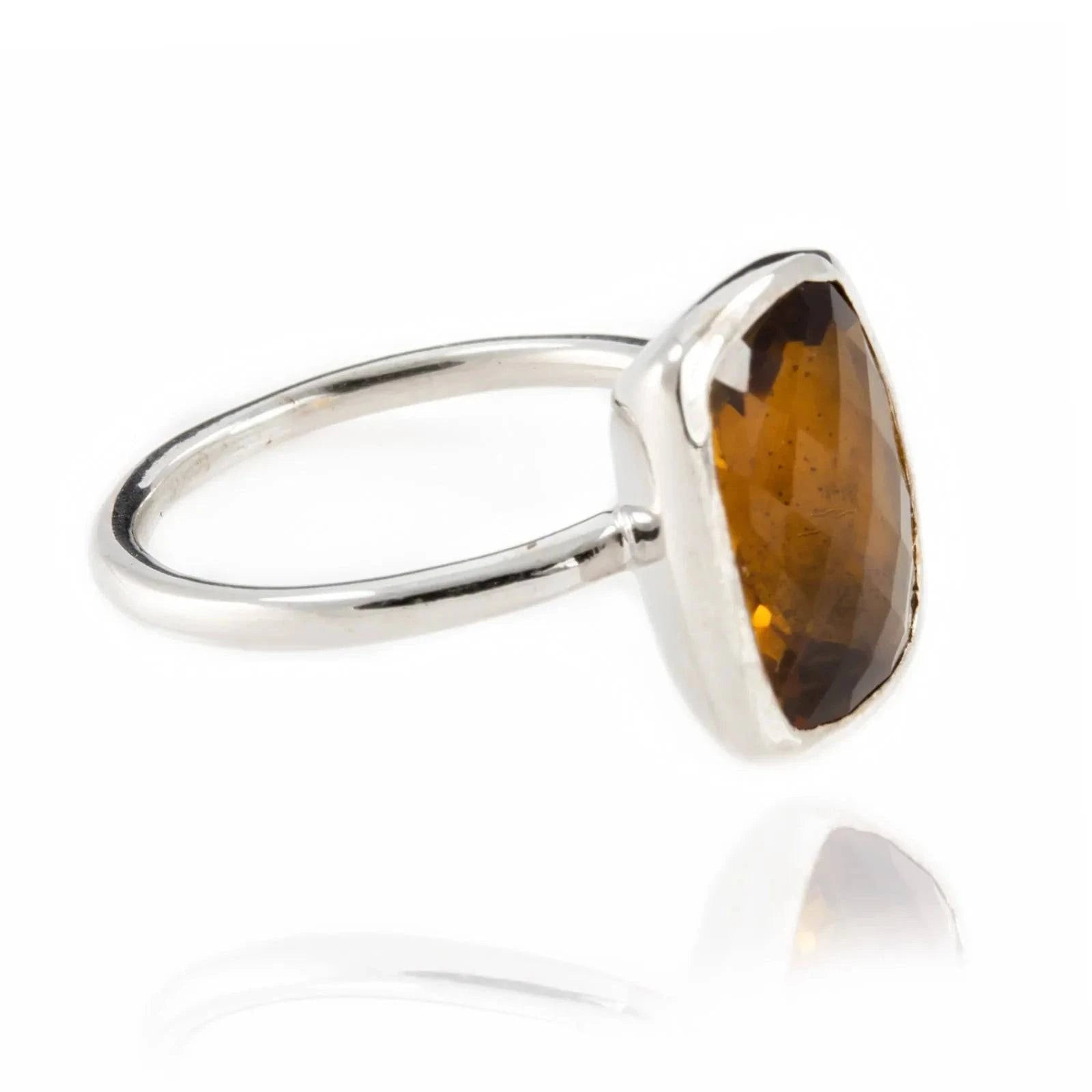 Desert Sunrise Quartz Ring in Sterling Silver