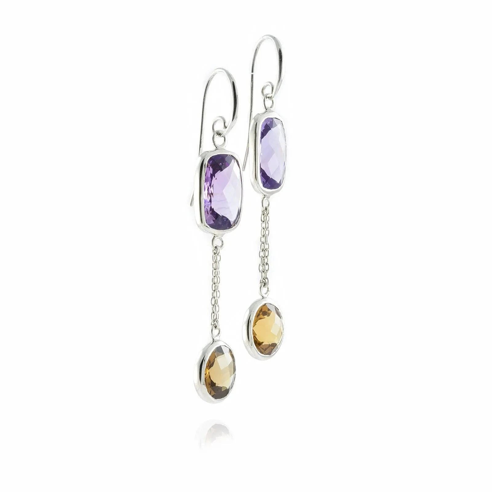 Desert Moonlight Chandelier Earrings in Sterling Silver