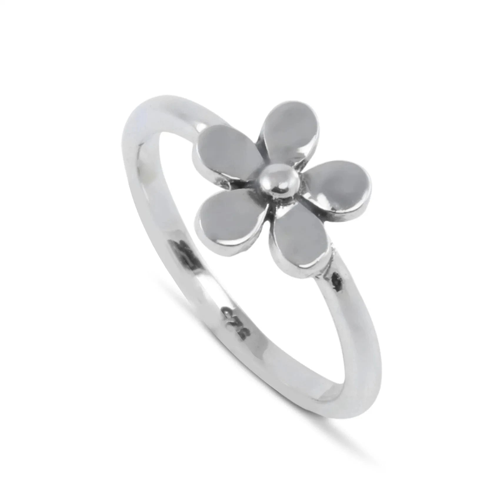 Tiny Flower Ring in sterling silver