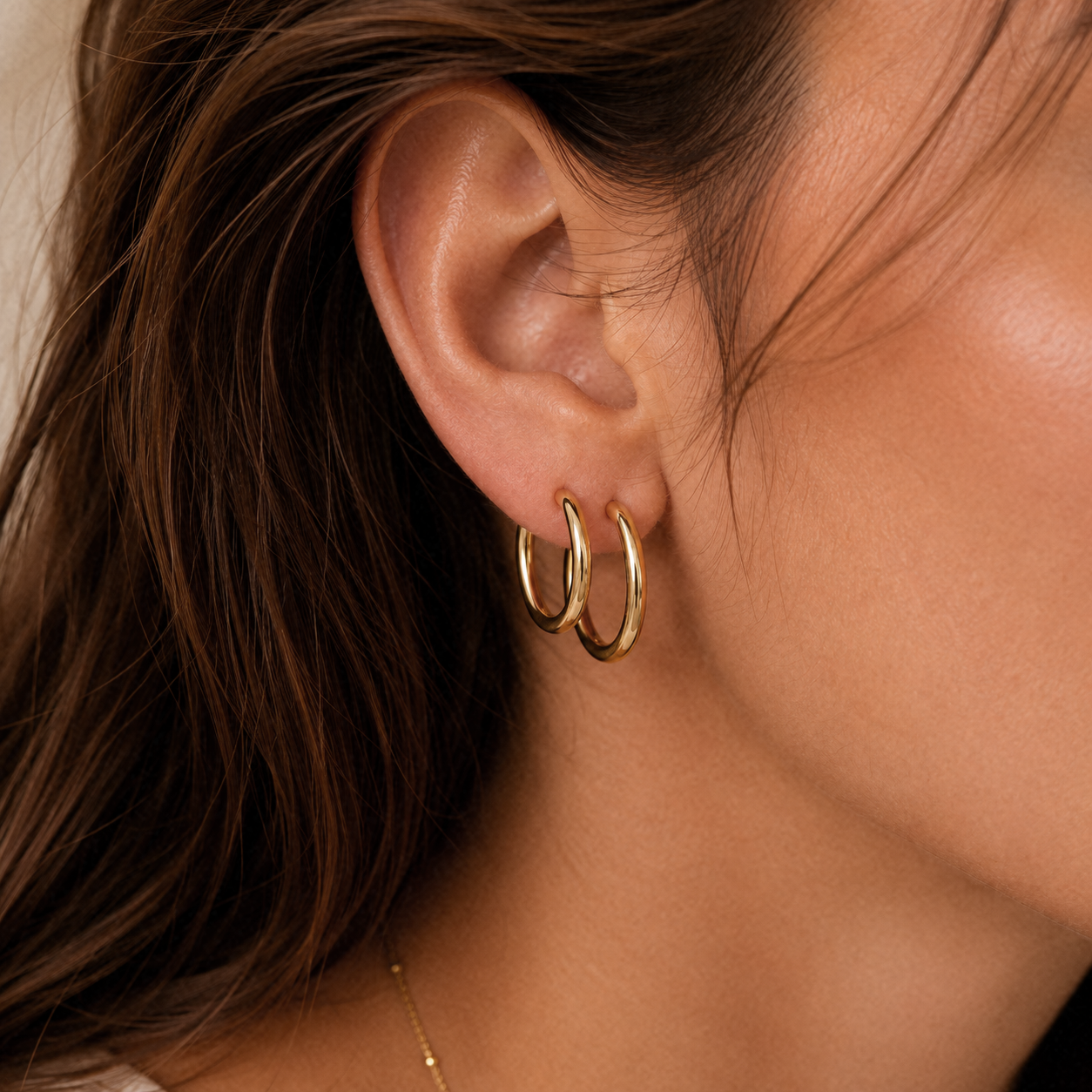 The Resonance Hoop Earrings in Gold Vermeil