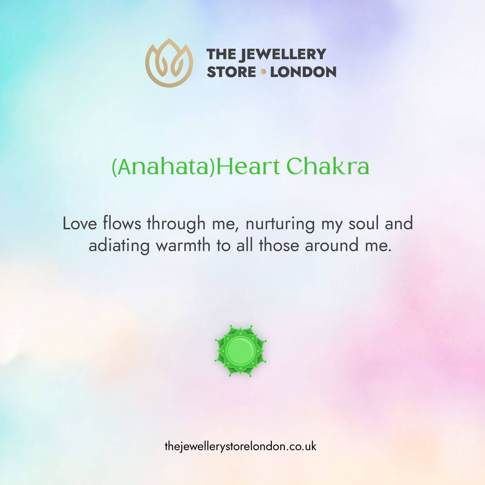 Heart Chakra/Anahata Chakra Charm Necklace In Sterling Silver - Peridot
