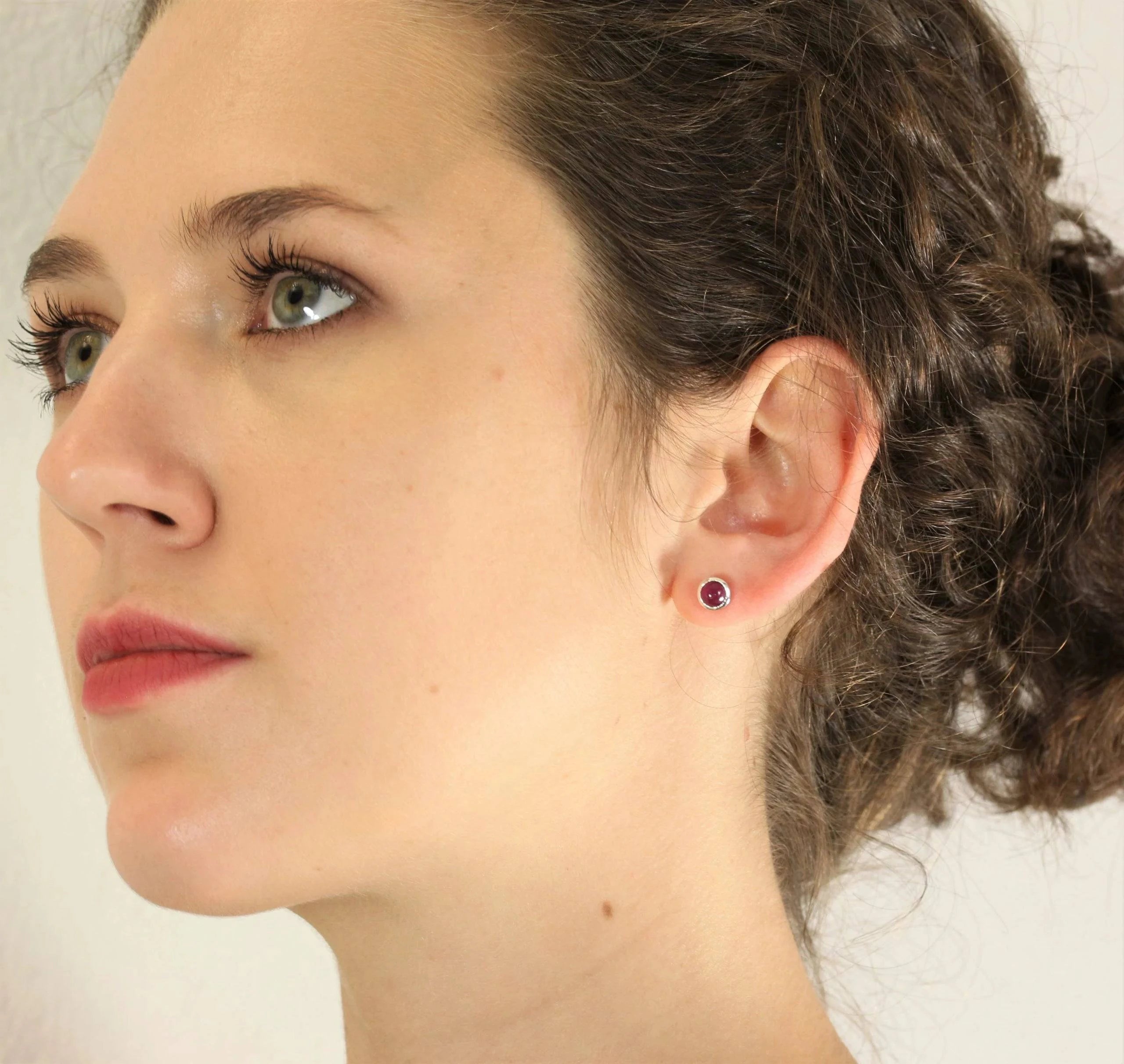 July Birthstone Jewellery Sets with Ruby Studs and Charm Necklace