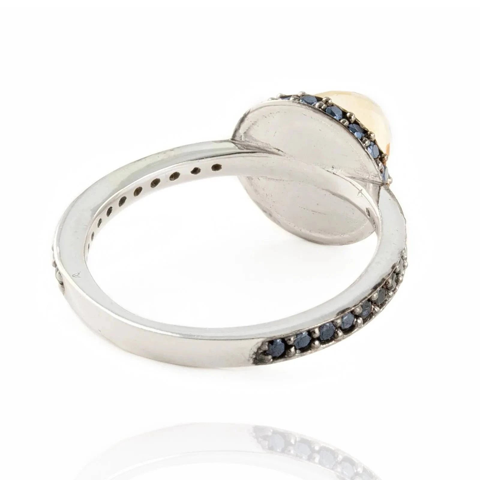 Istanbul Soul Citrine and Black Spinel Ring in Sterling Silver