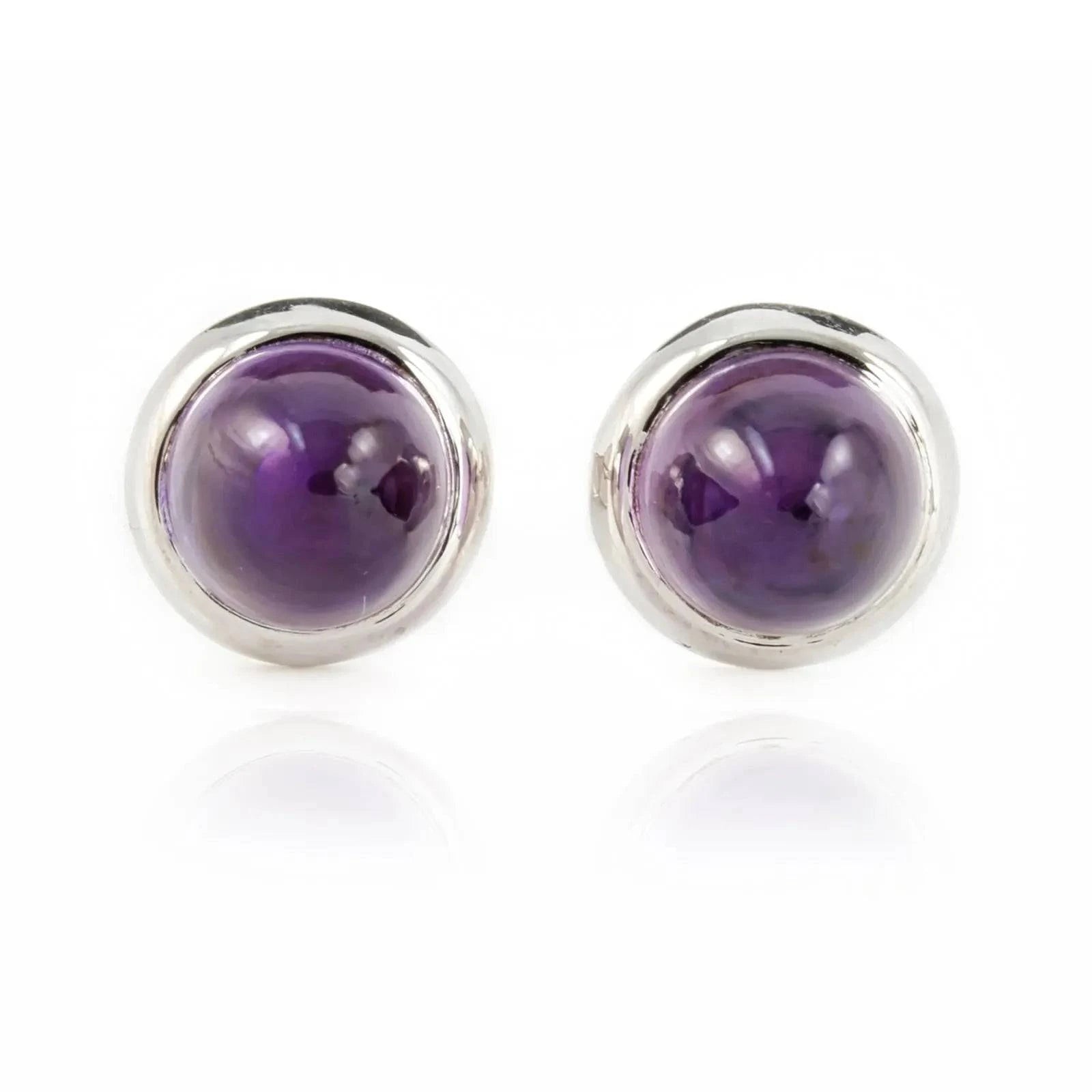 Istanbul Silk Amethyst Studs in Sterling Silver