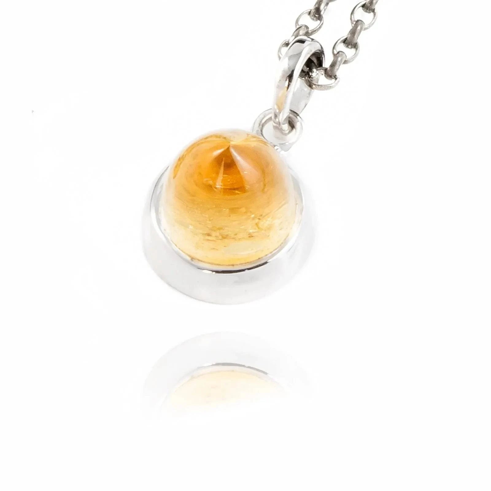 Istanbul Spice Citrine Pendant Necklace in Sterling Silver