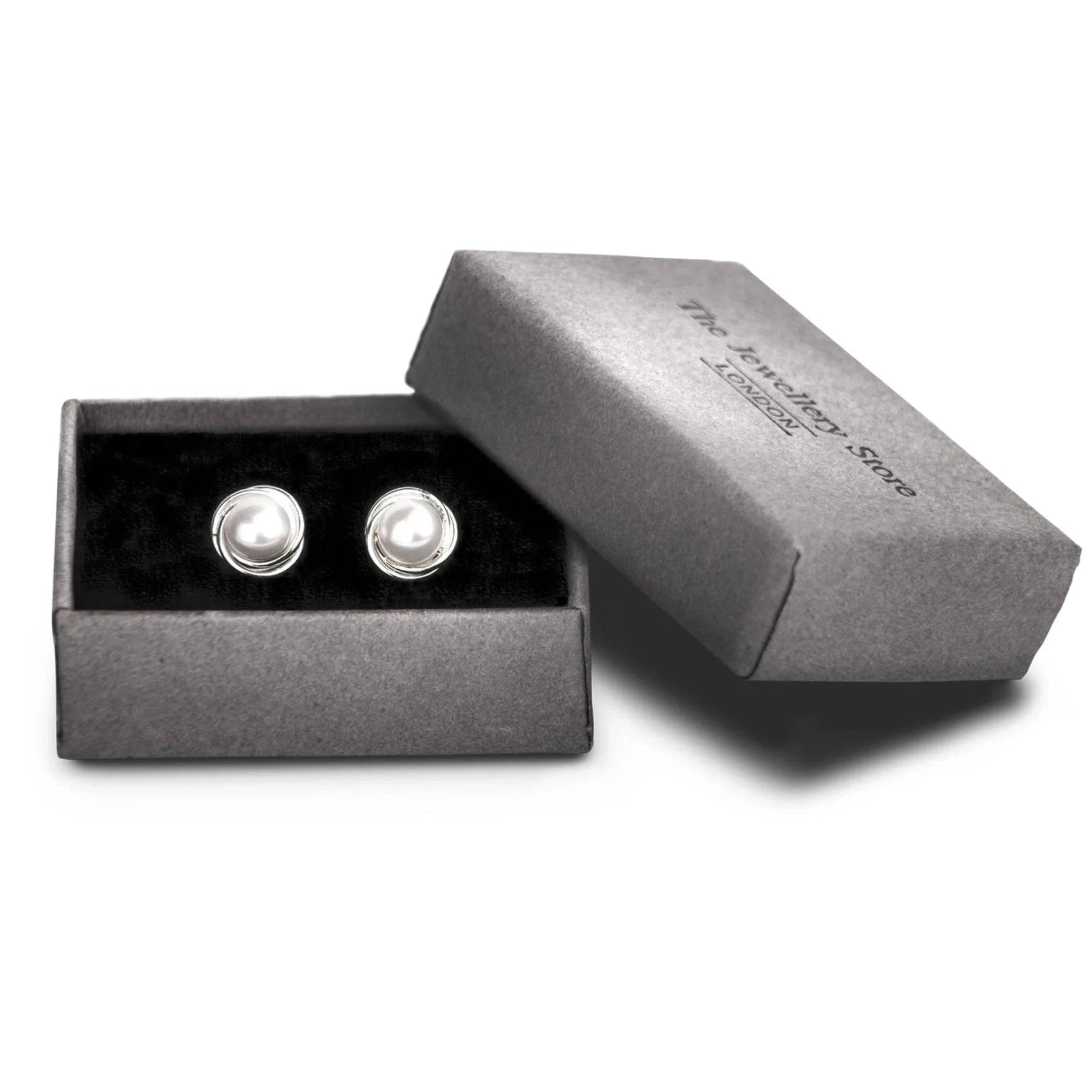 Elegant Fresh Water Pearl Studs in 925 Sterling Silver