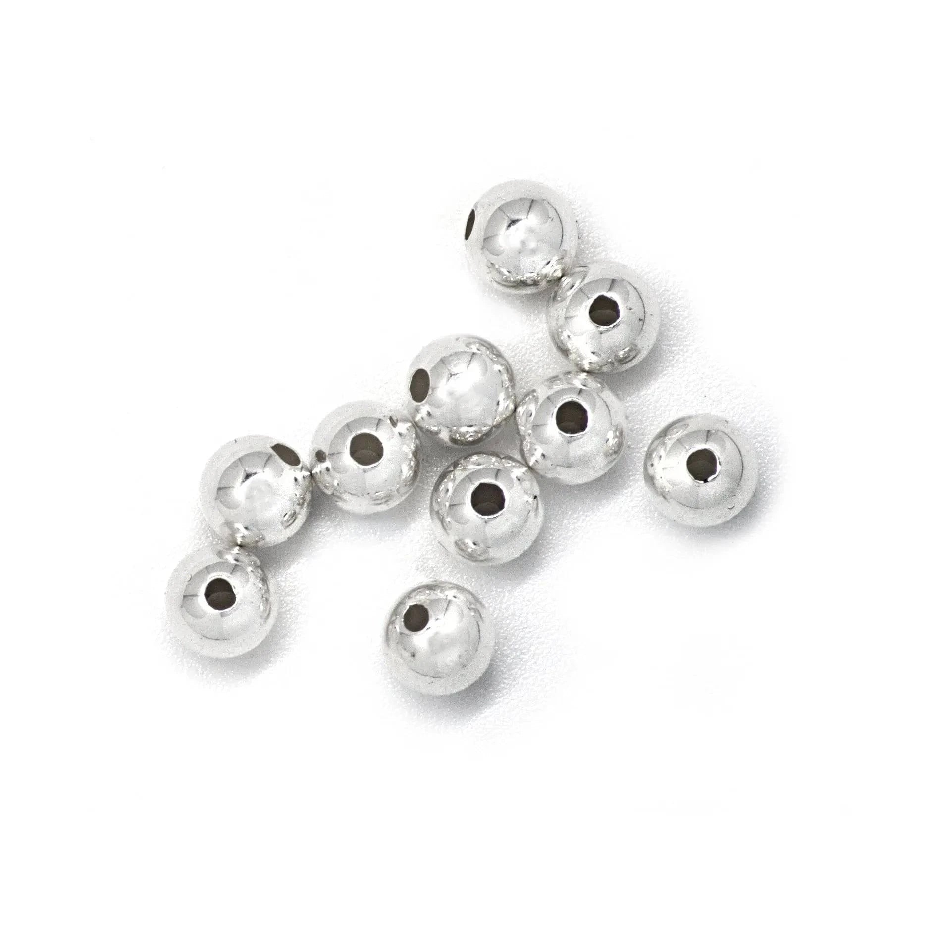 Plain Round Hollow Jewellery Beads in 925 Sterling Silver - 3mm Diameter