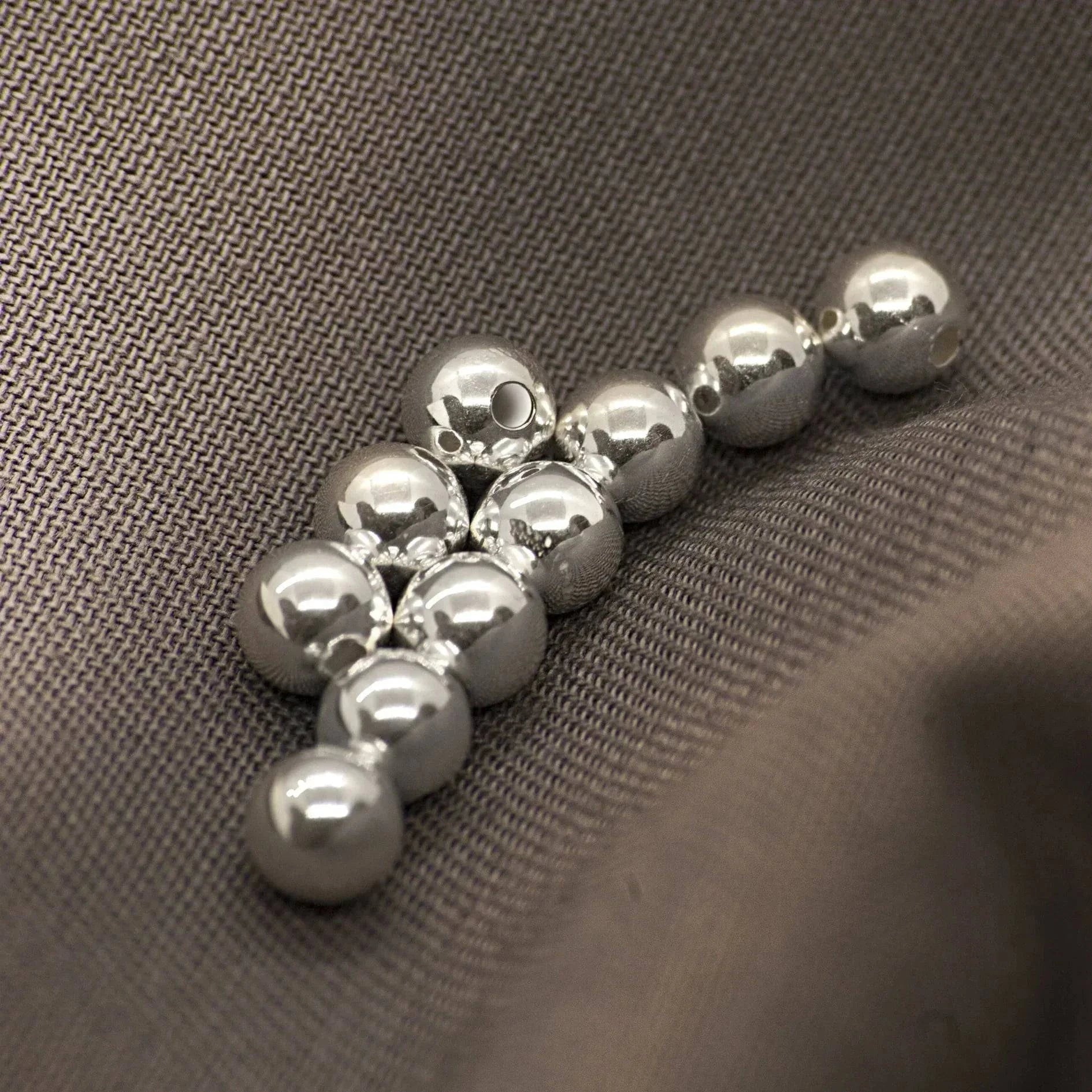Plain Round Hollow Beads in 925 Sterling Silver - 5mm Diameter