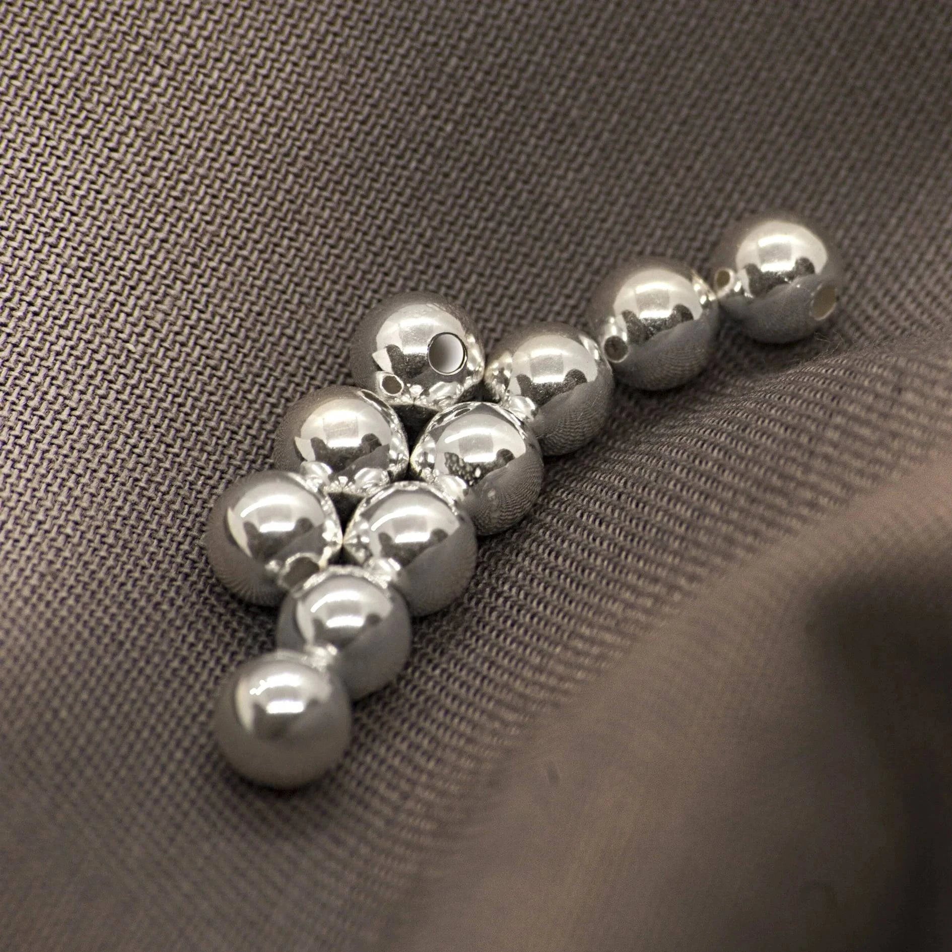Plain Round Hollow Jewellery Beads in 925 Sterling Silver - 3mm Diameter