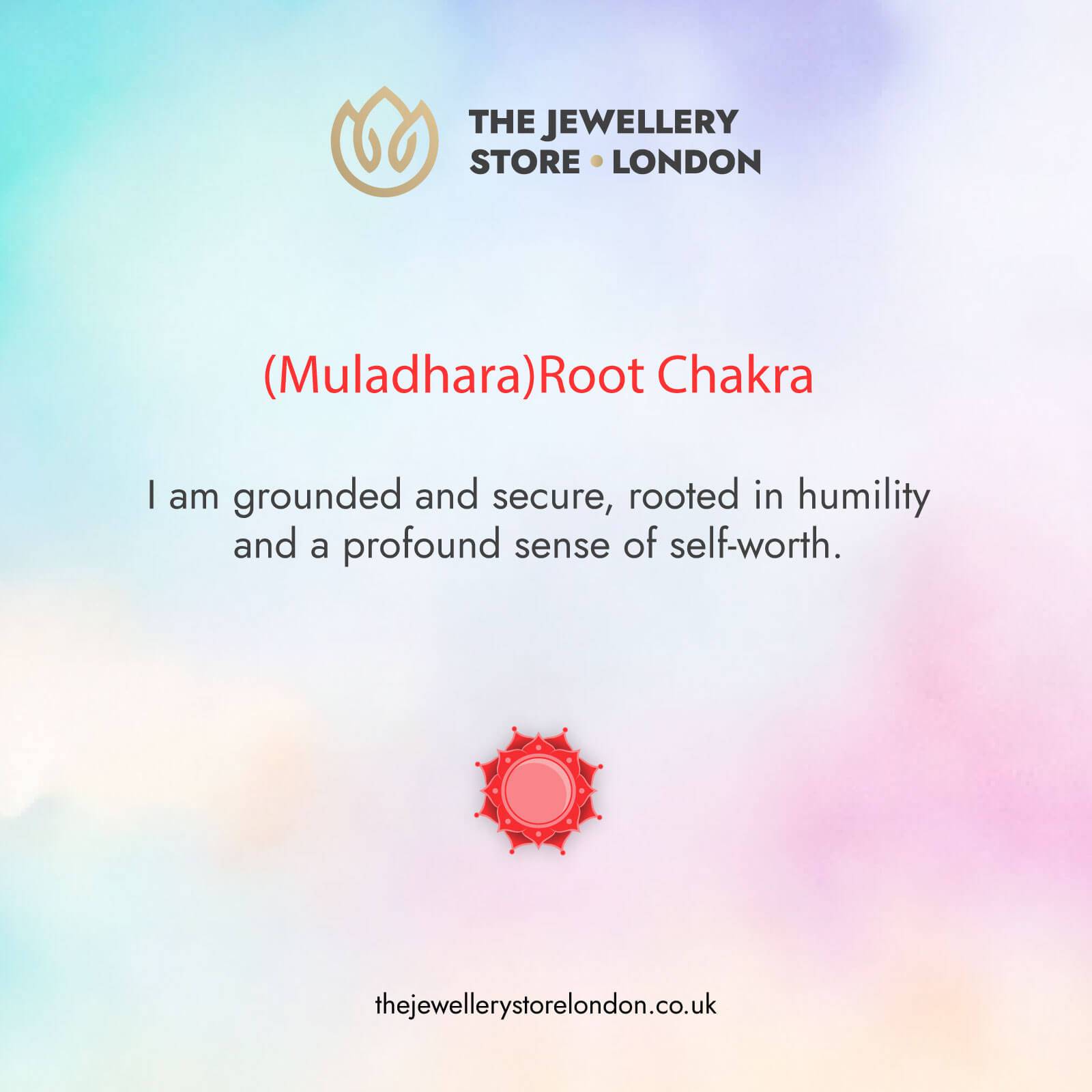 Root Chakra/Muladhara Chakra Charm Necklace In Sterling Silver - Garnet