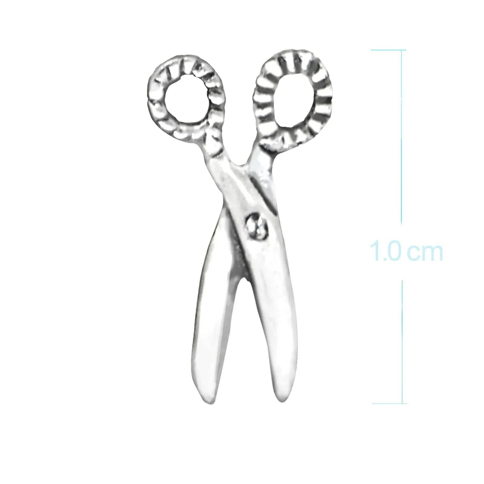 Scissor Stud Earrings with Butterfly Fastening in Sterling Silver