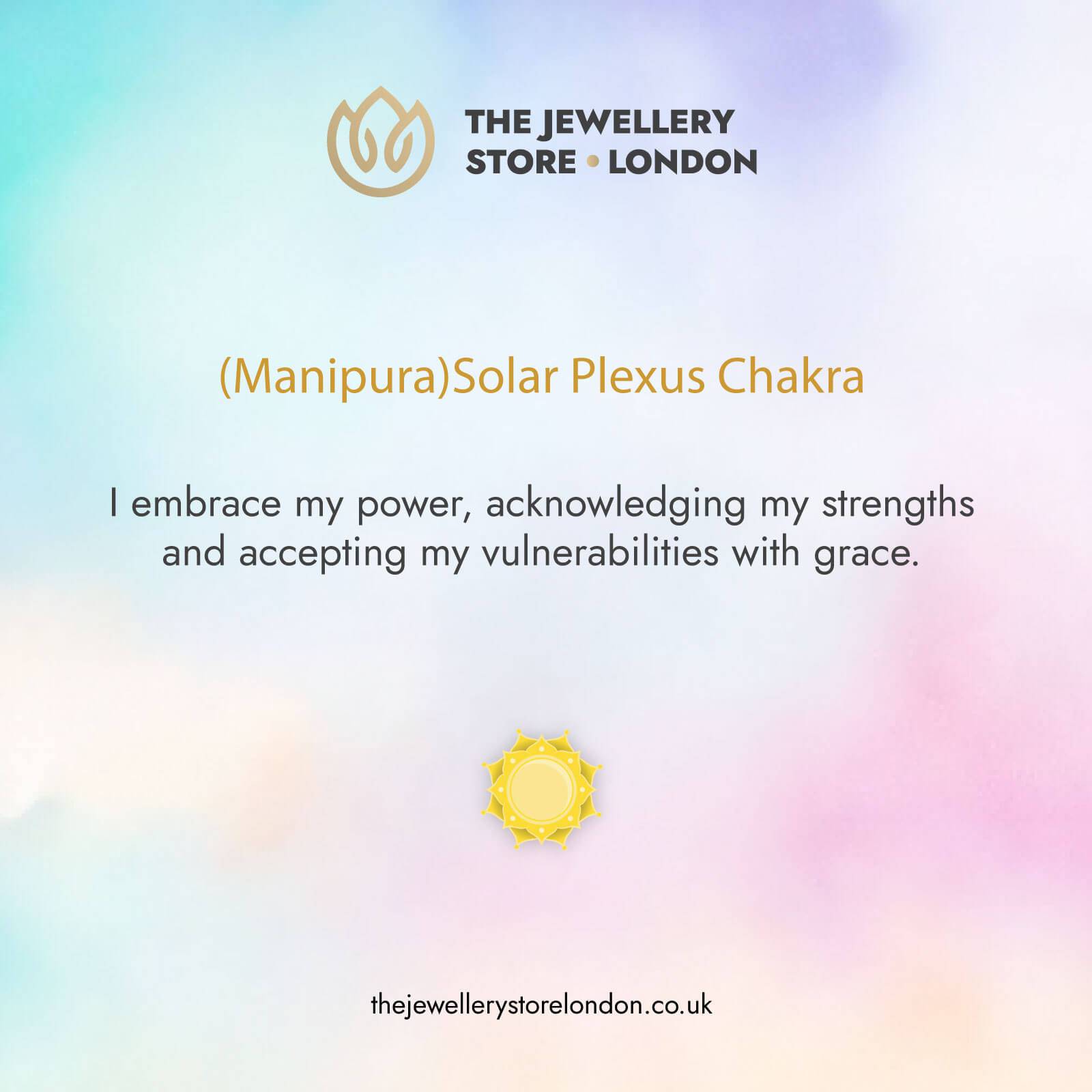 Solar Plexus Chakra/Manipura Chakra Charm Necklace In Sterling Silver - Citrine