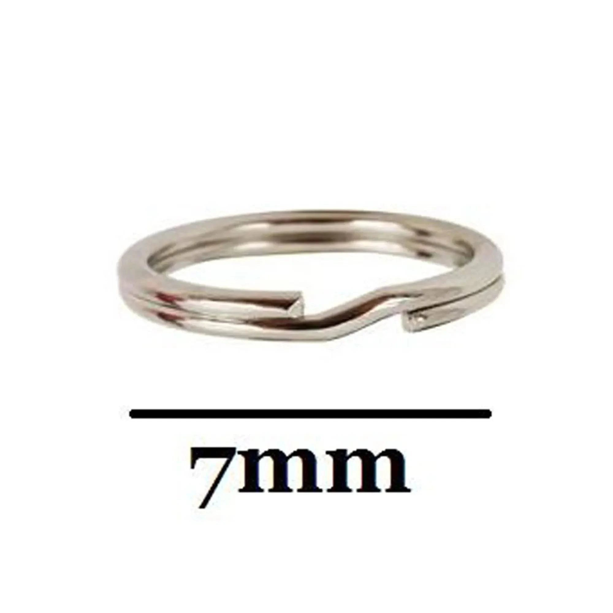 Split Rings in Sterling Silver - Diameter 7mm