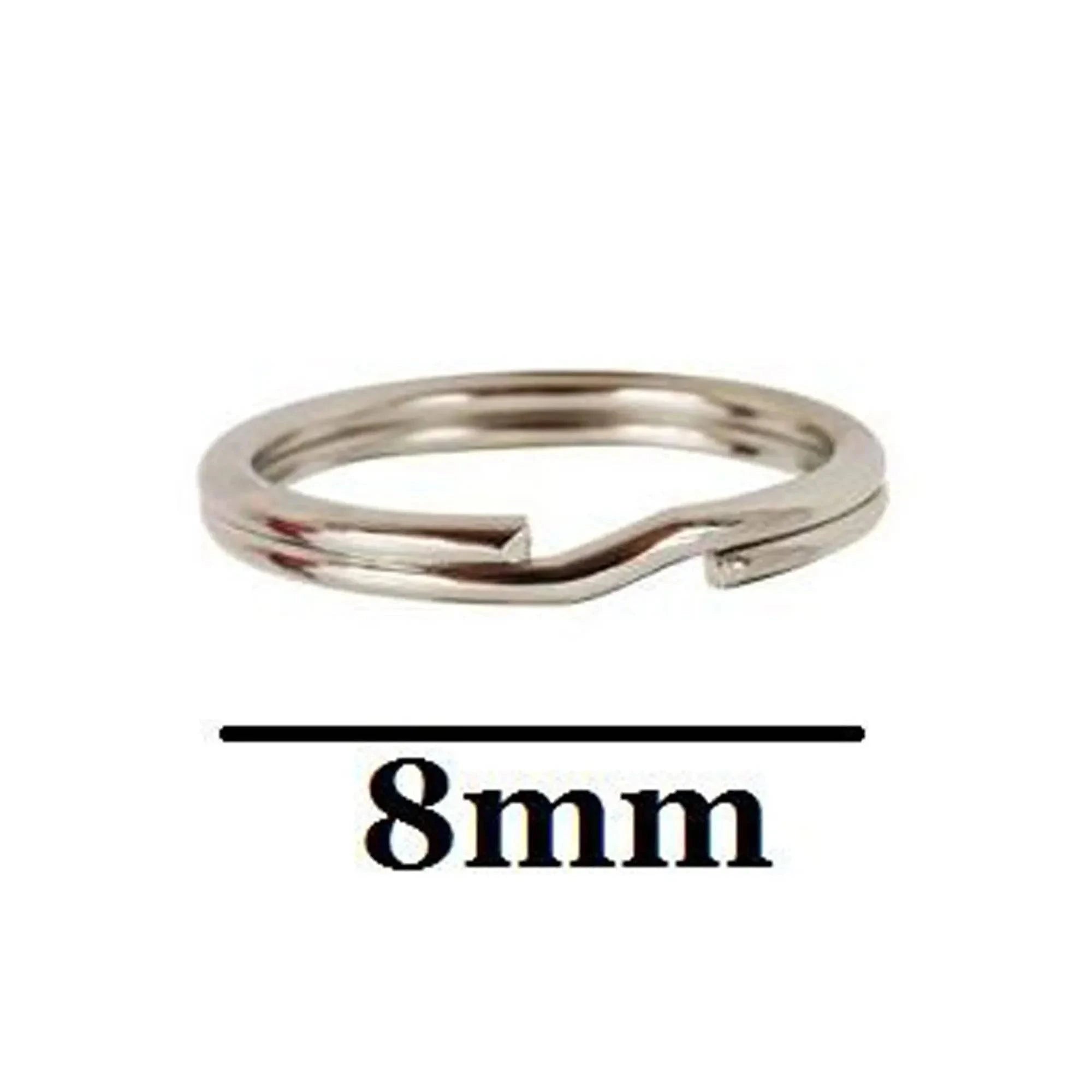 Split Rings in Sterling Silver - Diameter 8mm