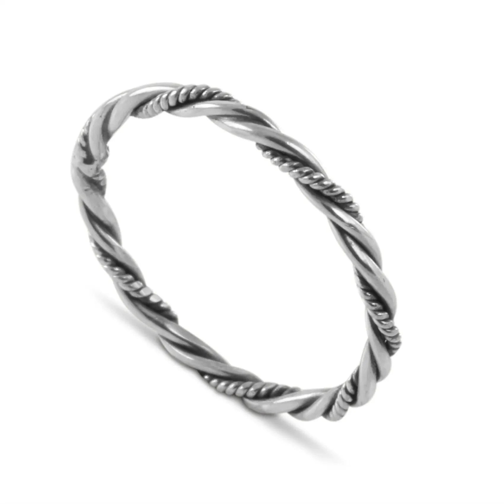 Twisted Wire Rope Band in Sterling Silver