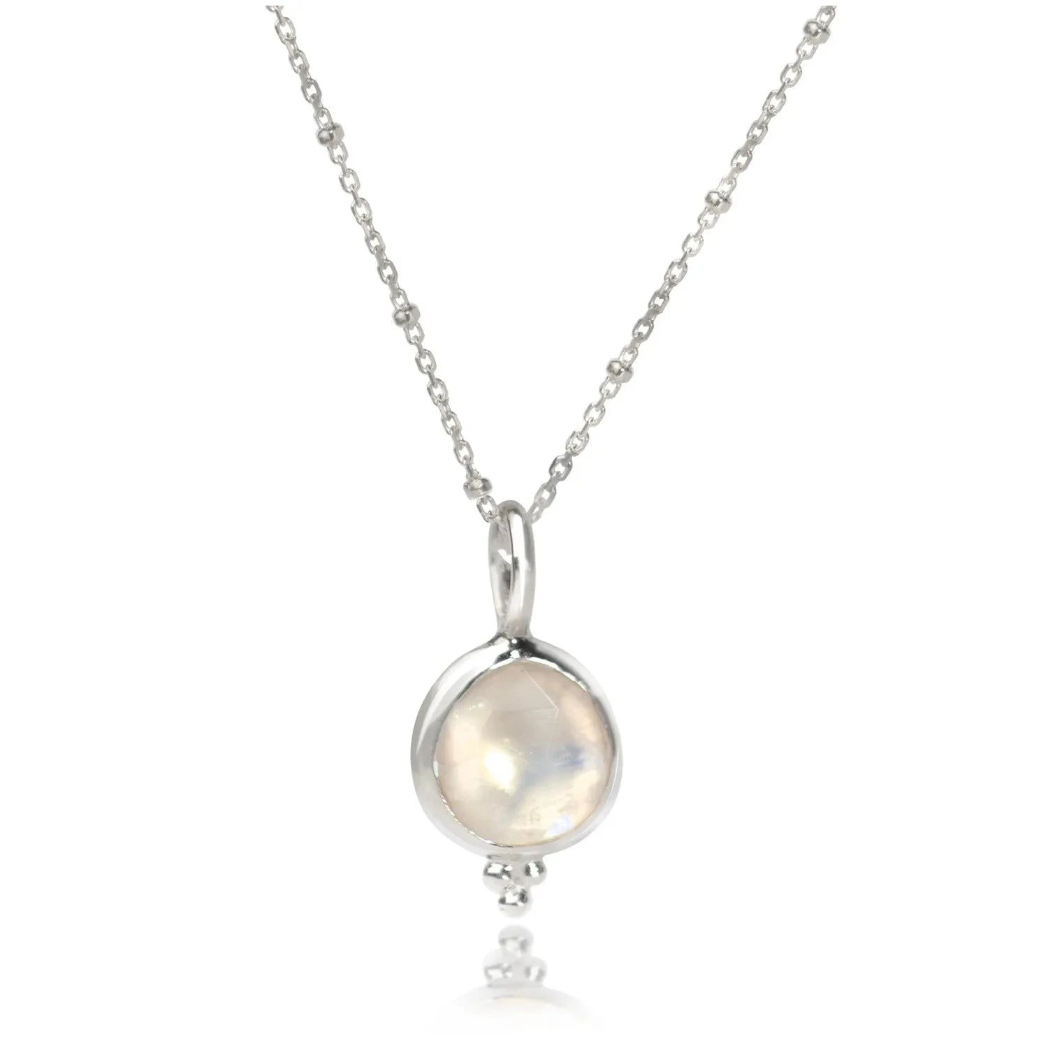 Moonstone 'You Are Loved' Necklace In Sterling Silver