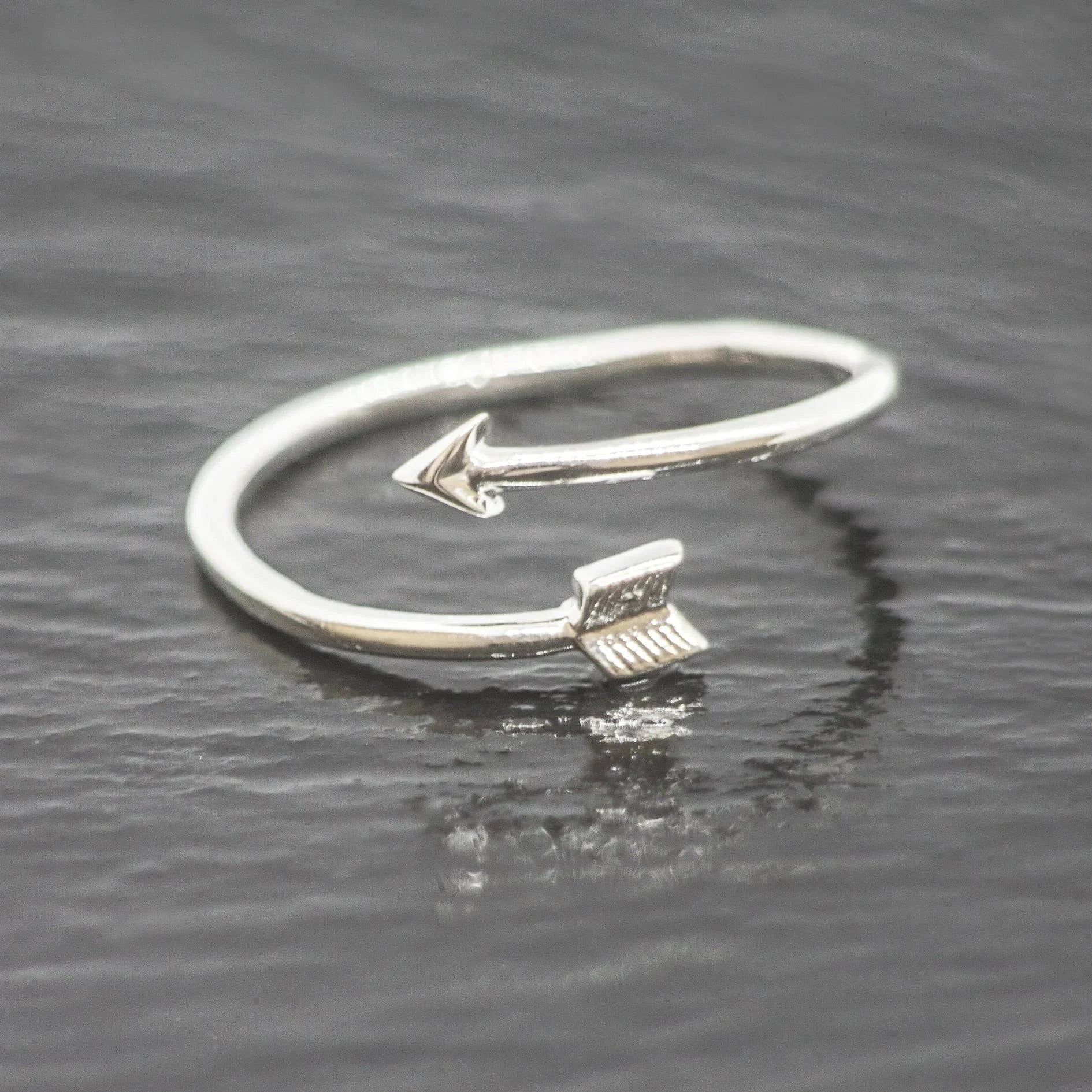 Adjustable Arrow Ring in Sterling Silver