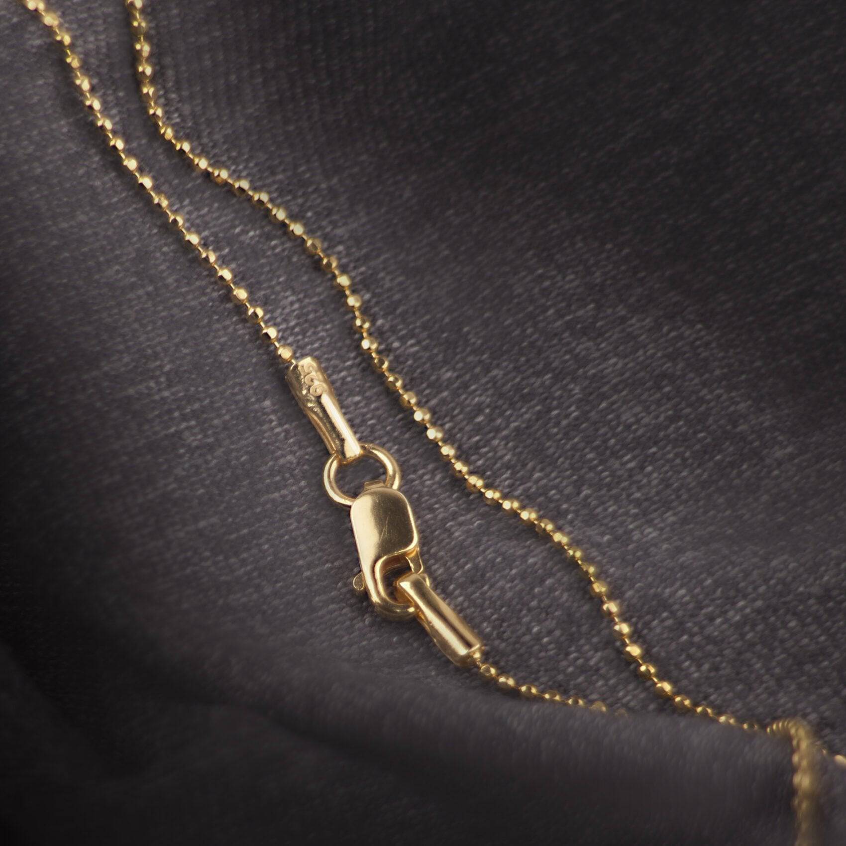 Fine Diamond Cut Ball Chain in Gold Vermeil- 16"18"20" 22" Length