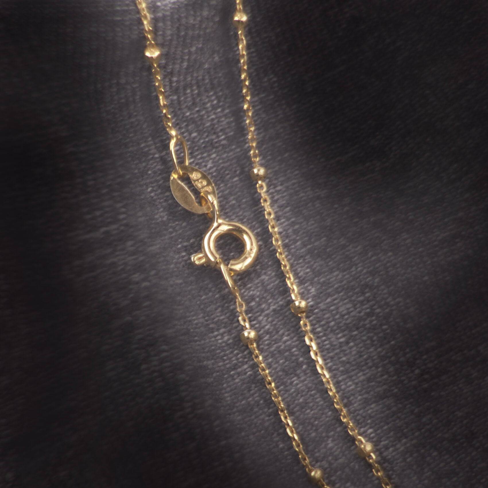 Fine Belcher Chain with Ball in Gold Vermeil- 16"18"20"22"Length