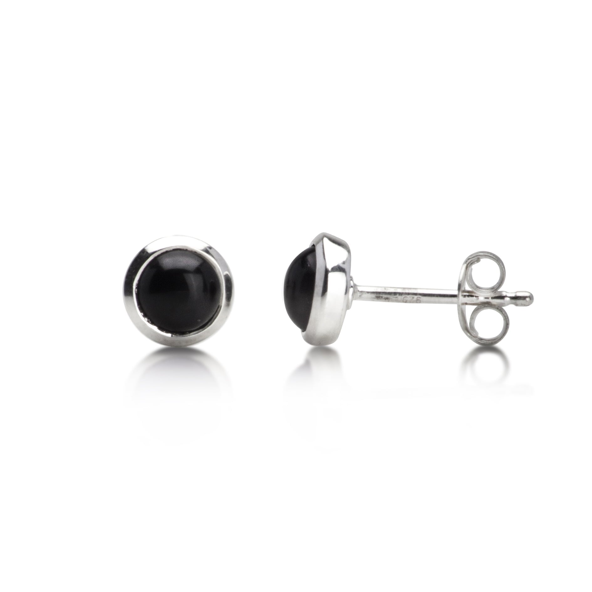 Round Black Onyx Jewellery Set in Sterling Silver