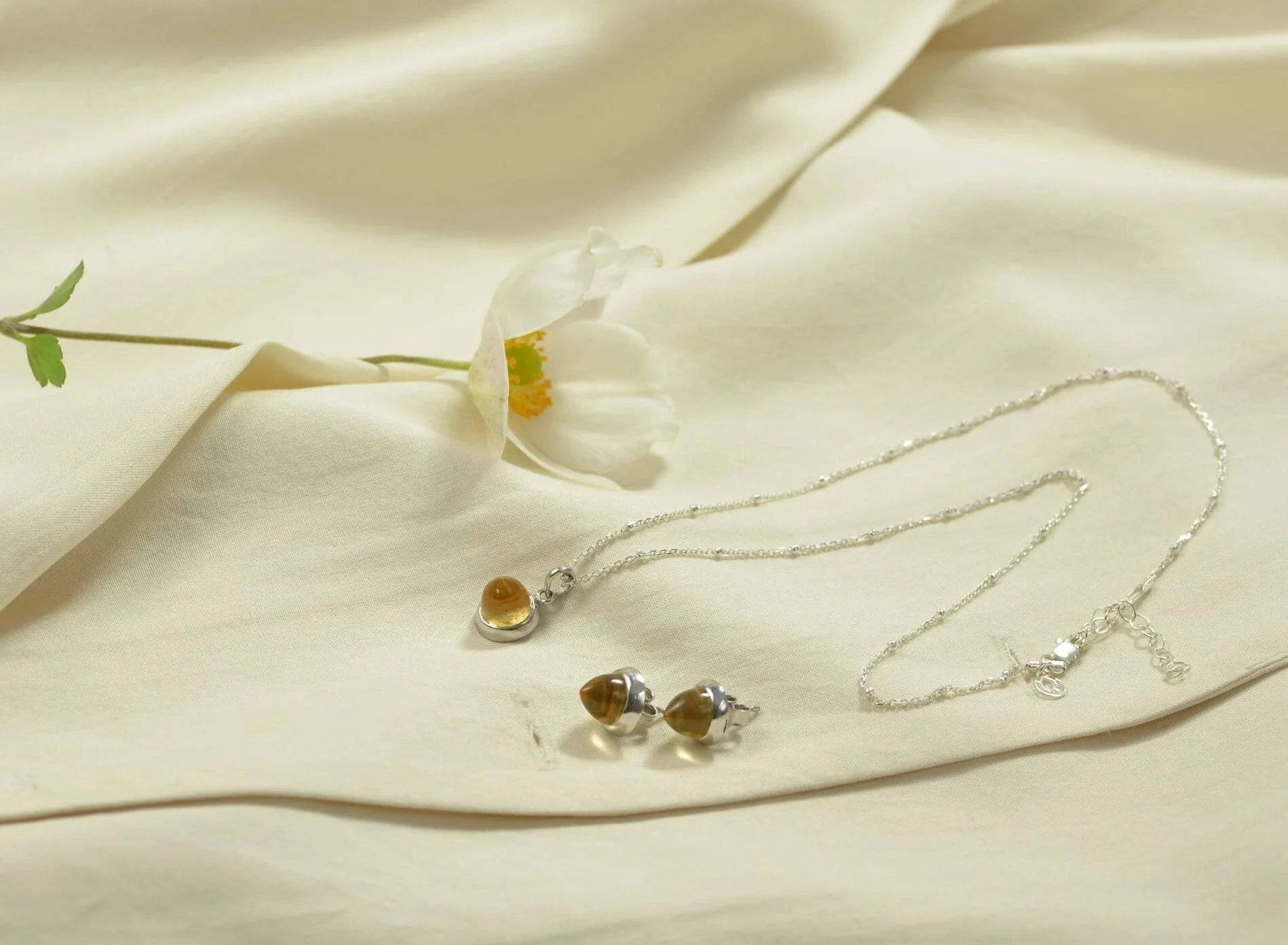 Istanbul Spice Citrine Jewellery Set in Sterling Silver