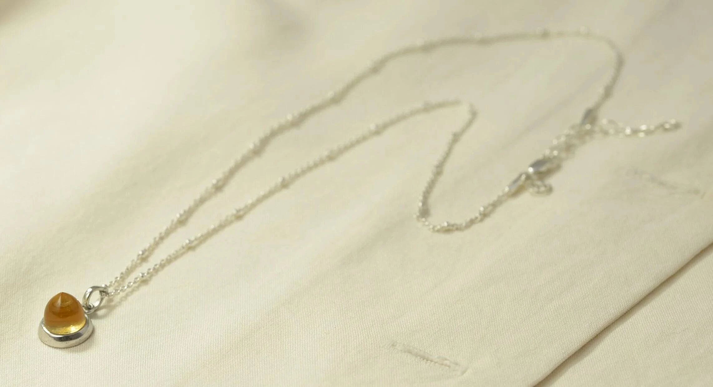 Istanbul Spice Citrine Pendant Necklace in Sterling Silver