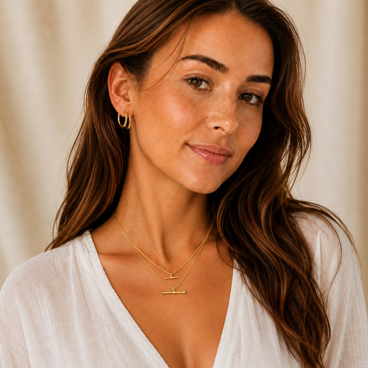 The Clarity Sovereign Pendant Necklace In Gold Vermeil