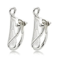Clip-On Earring Findings for non-pierced ears in 925 Sterling Silver