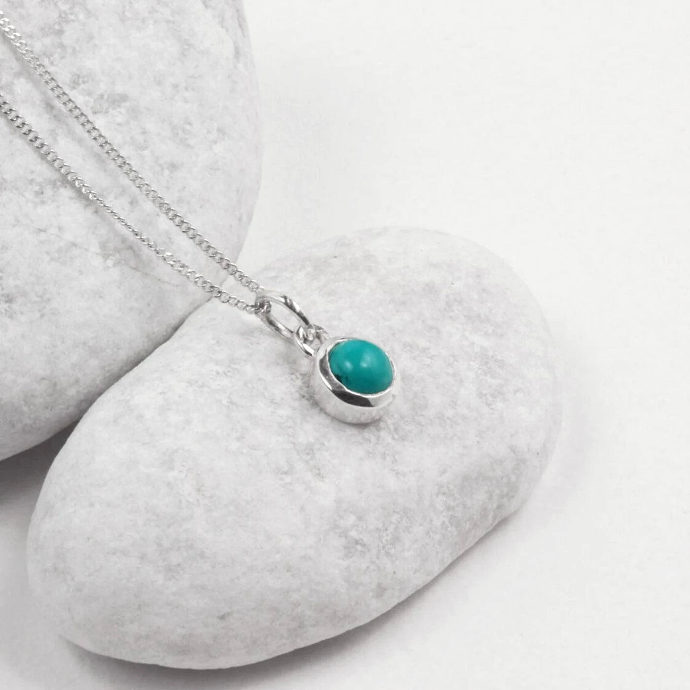 December Birthstone Jewellery Set - Turquoise Studs and Pendant Necklace