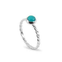December Birthstone Ring ‚ Turquoise Gemstone in Sterling Silver