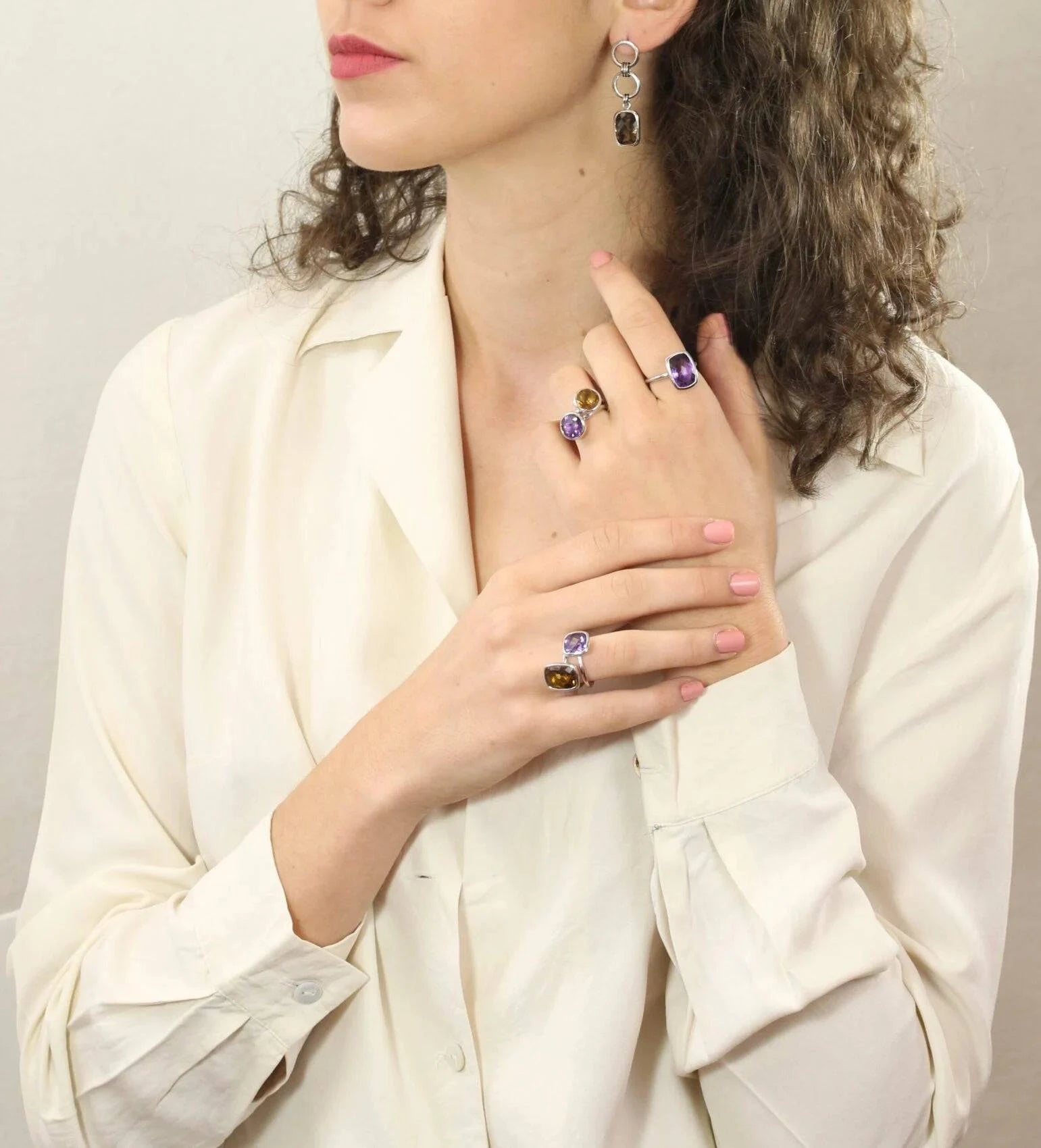 Desert Dusk Amethyst Ring in Sterling Silver