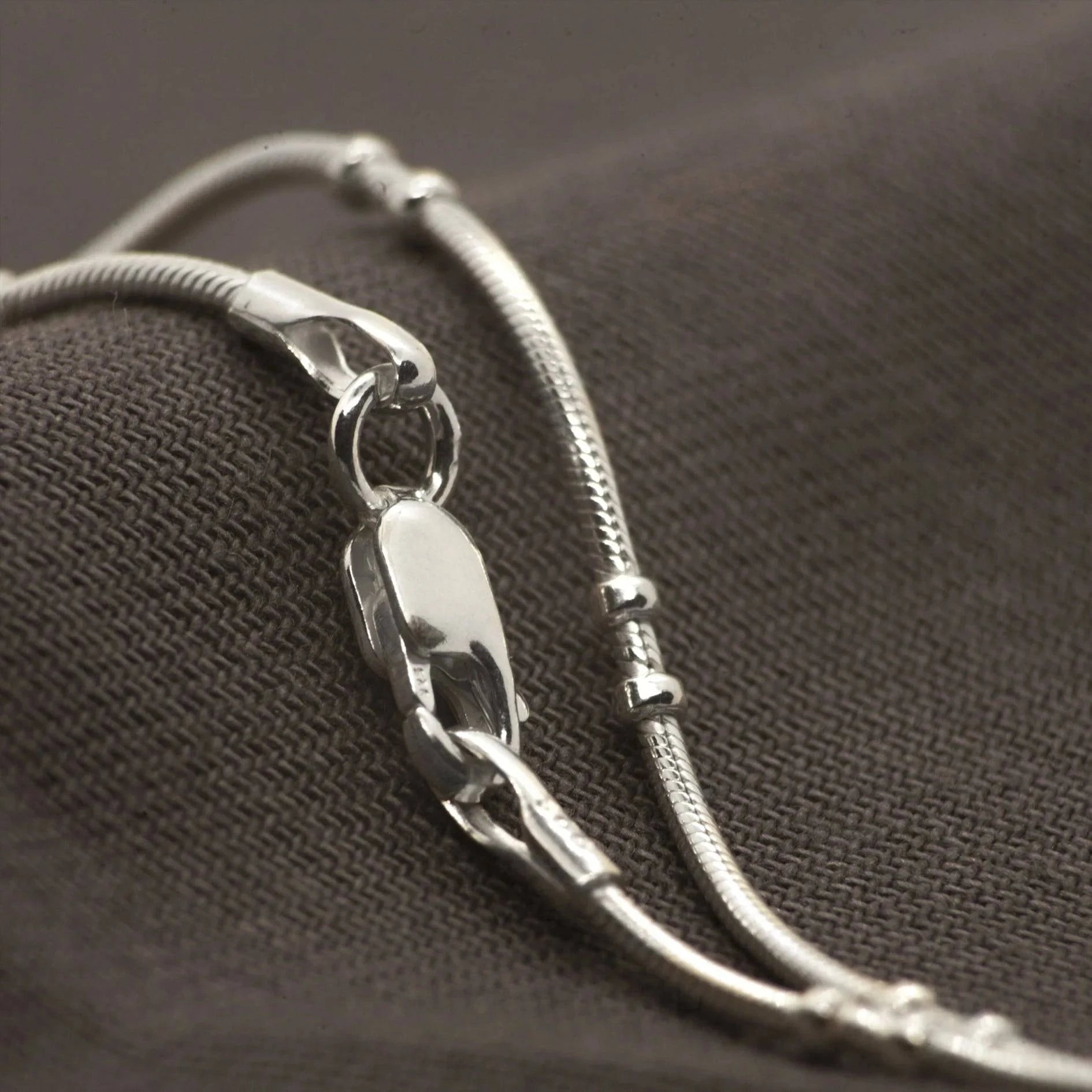 Double Satellite Snake Chain in Sterling Silver - 16" 18" 20" Length and 1.2mm Thickness