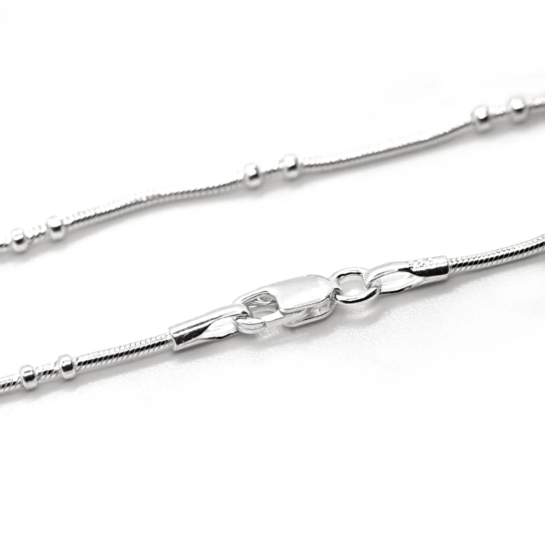 Double Satellite Snake Chain in Sterling Silver - 16" 18" 20" Length and 1.2mm Thickness