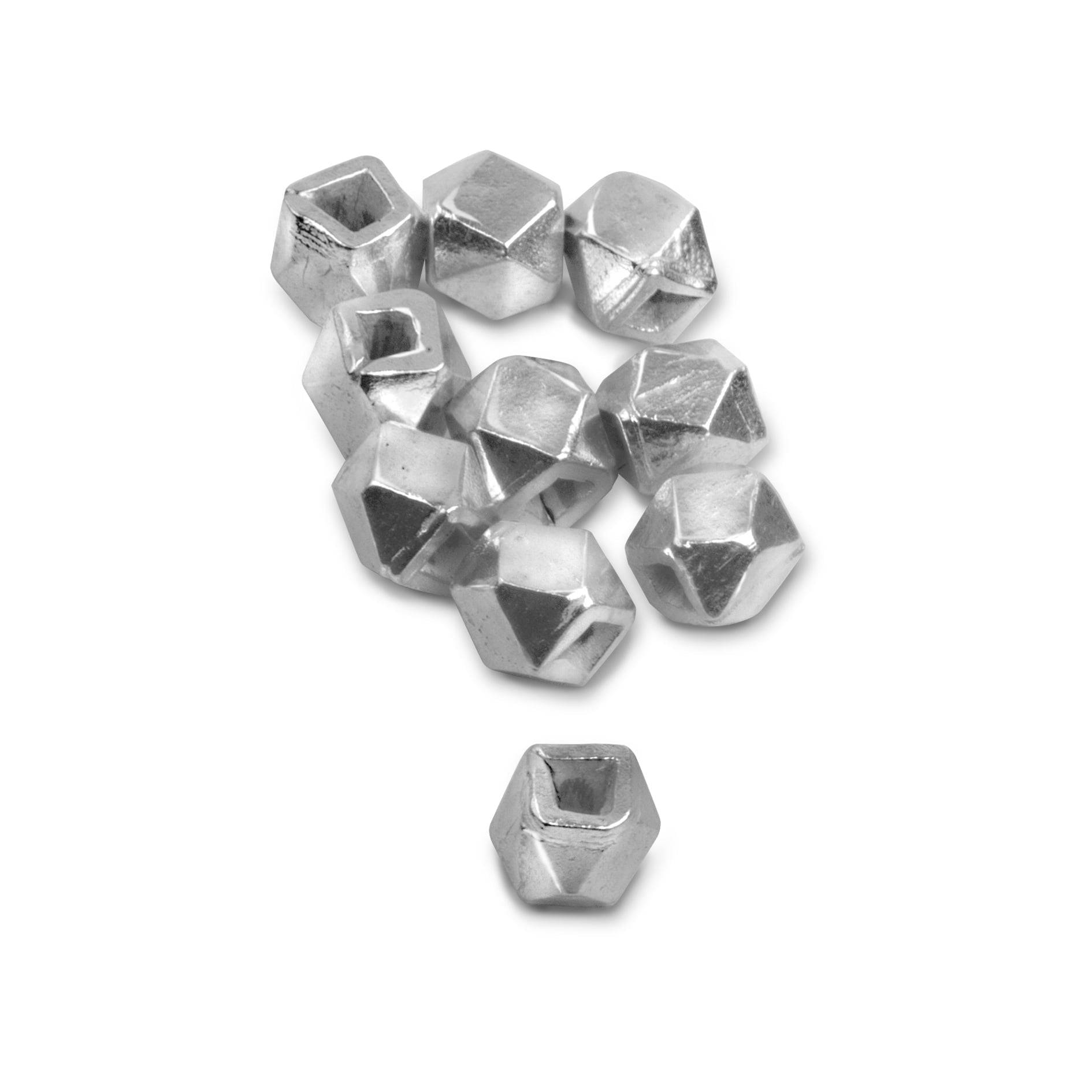 Faceted Round Hollow Beads in 925 Sterling Silver ‚4.5-5mm Diameter