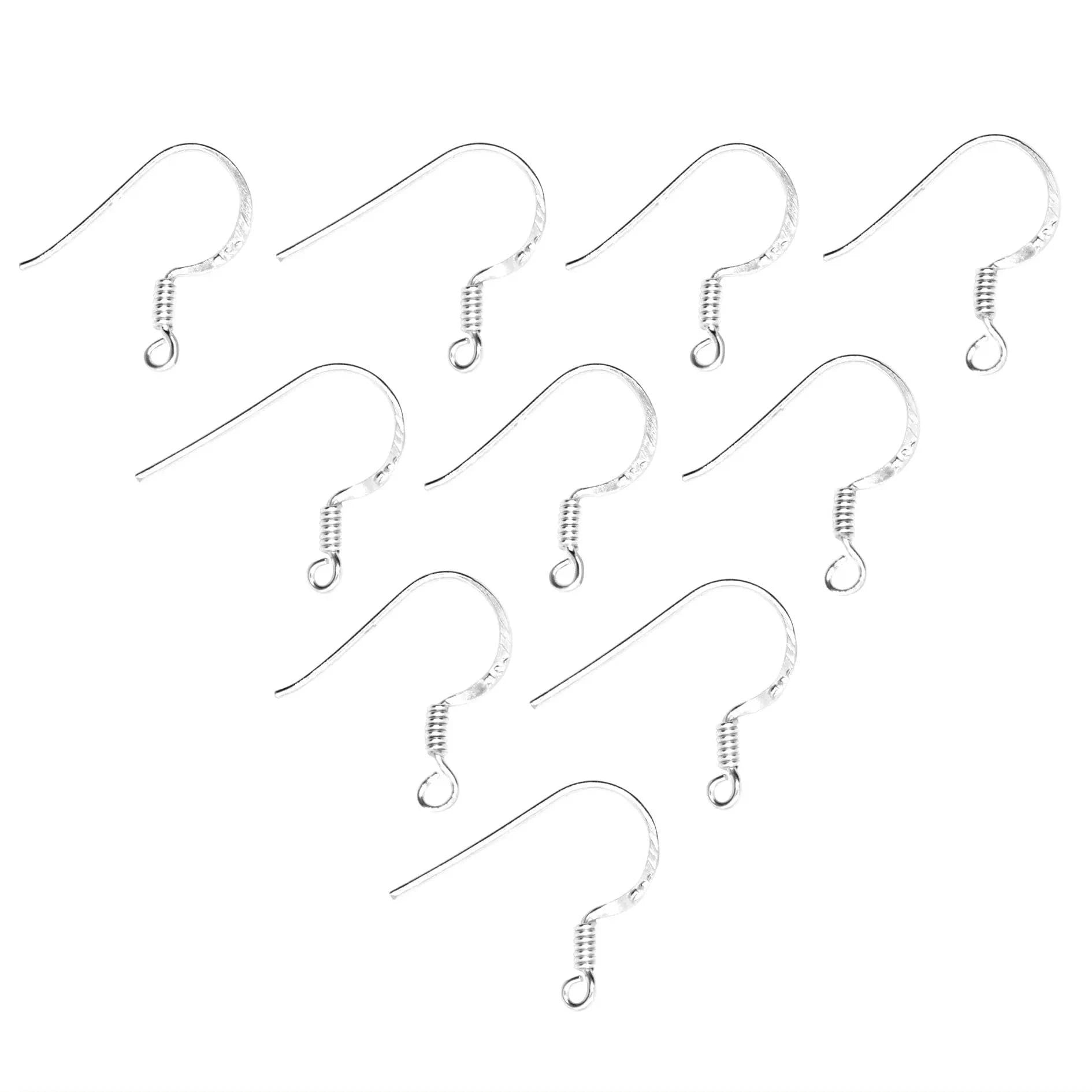 French Wire Earring Hooks in Sterling Silver -15mm