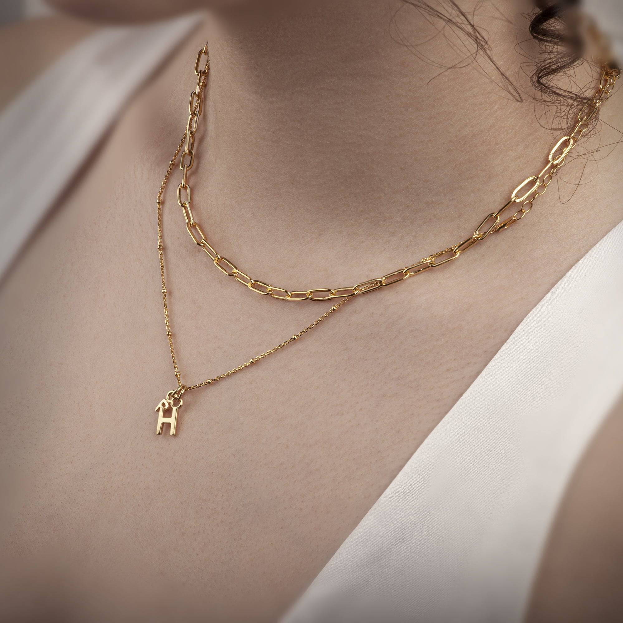 Paper Clip Chain in Gold Vermeil