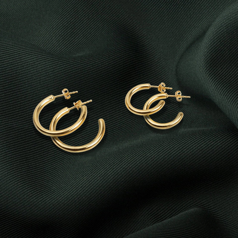 The Resonance Hoop Earrings in Gold Vermeil
