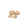 2 Row Ring Bolt Slider Clasp in Gold Vermeil