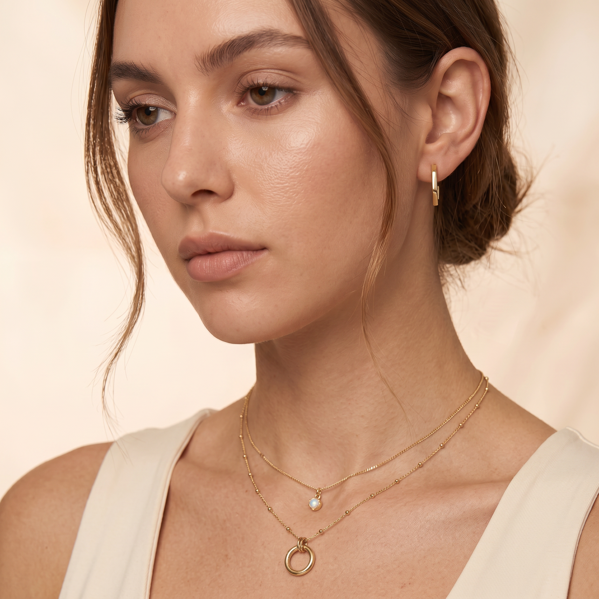 Celestial Tiara Charm with Moonstone In Gold Vermeil