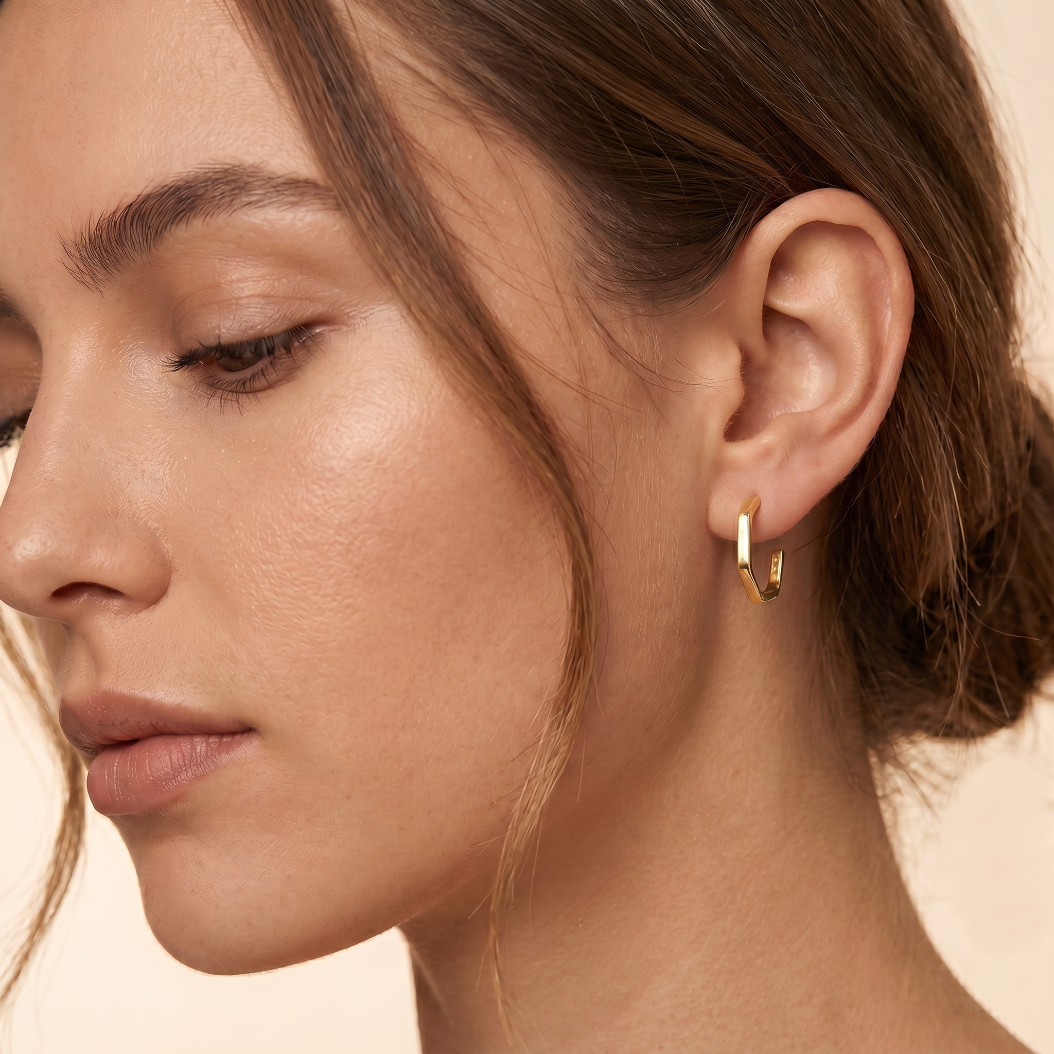The Hive Hoops in Gold Vermeil