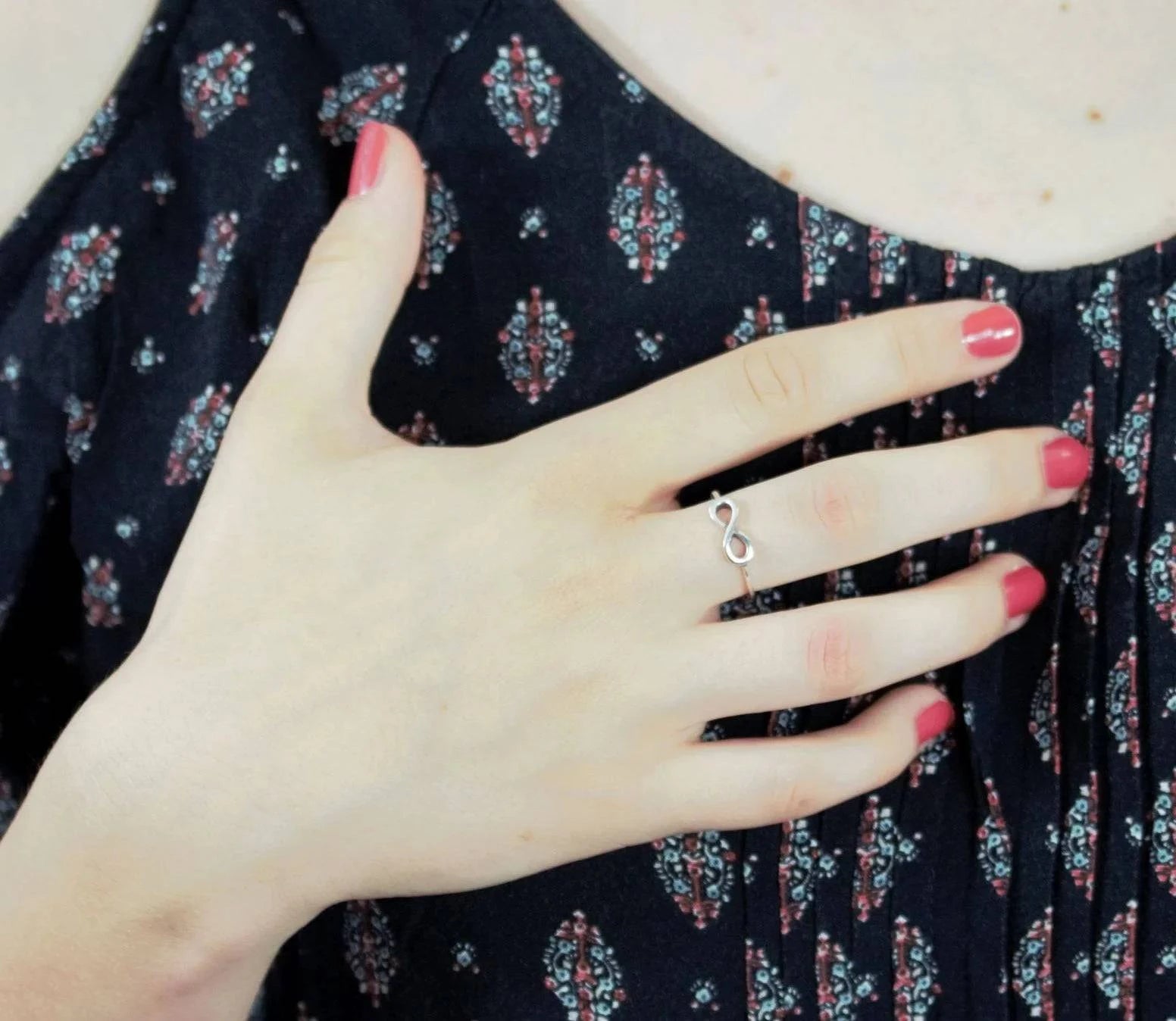 Love Knot Infinity Ring in Sterling Silver