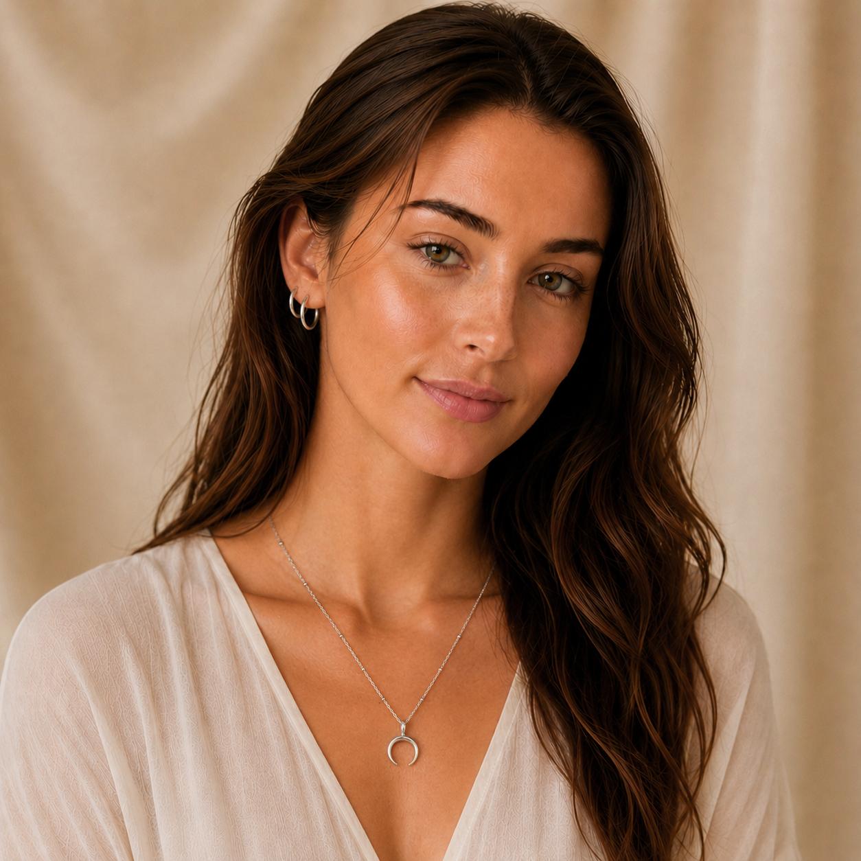Intuition Charm Necklace In Sterling Silver
