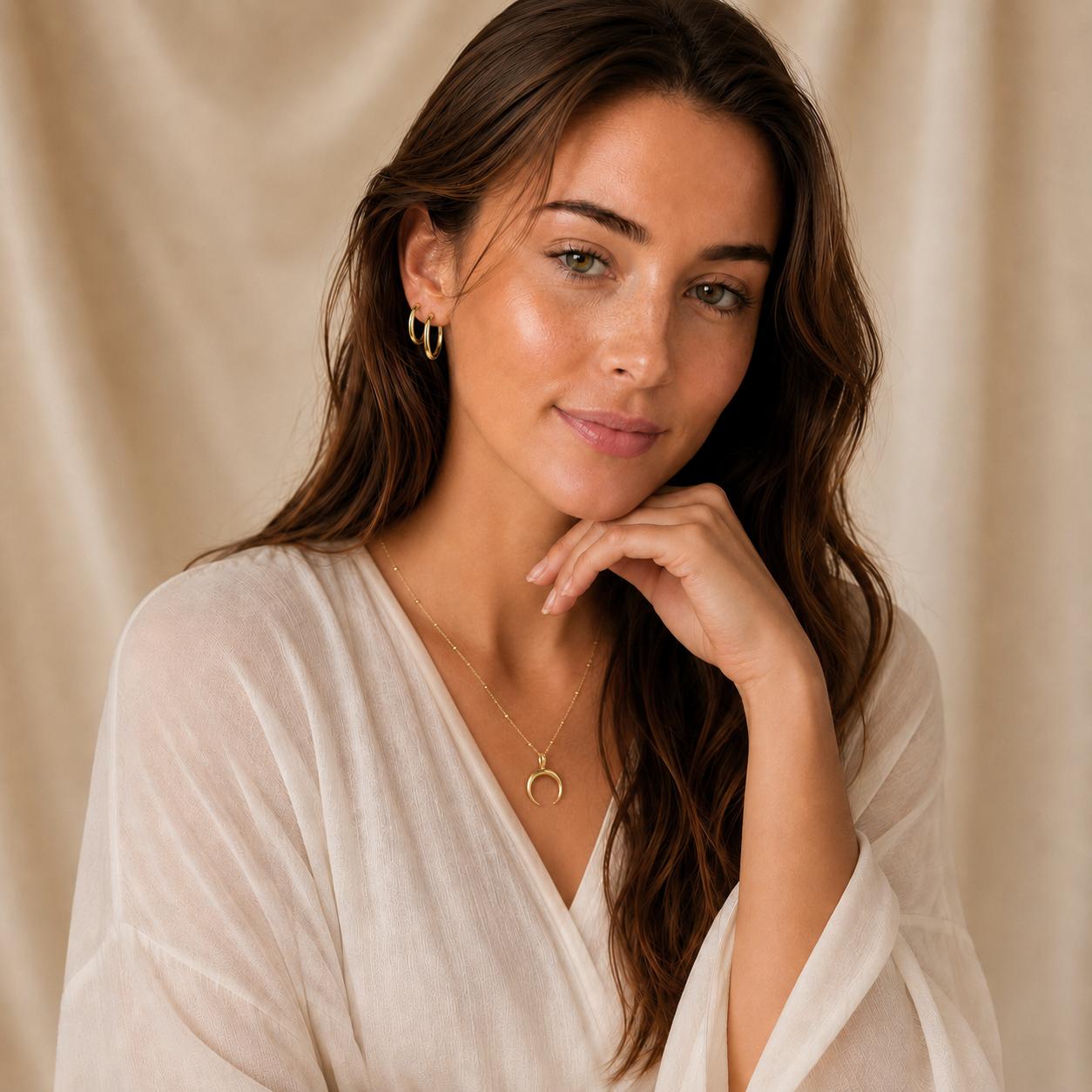 Intuition Charm Necklace In Gold Vermeil